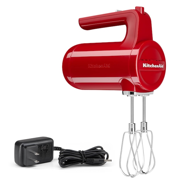 KitchenAid 60-in Cord 7-Speed Empire Red Hand Mixer in the Hand
