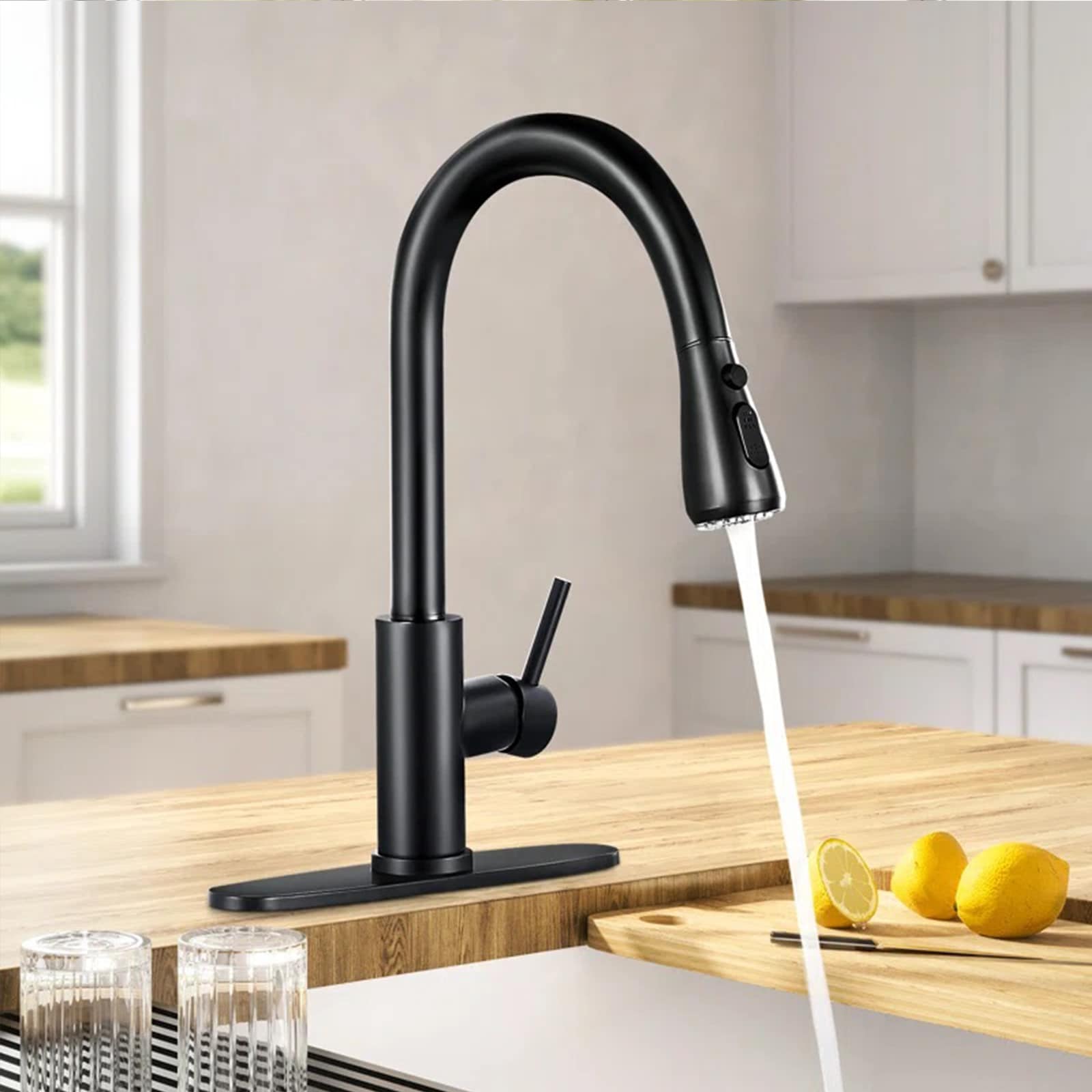 BYH B-KF001-MB Kitchen-Faucets - View #2