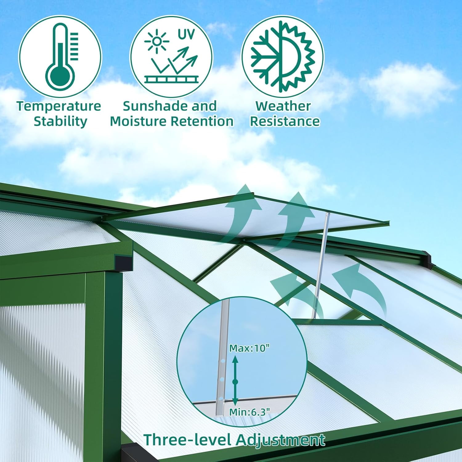 Garvee CJH-PHO-15HNX27G greenhouses - View #3