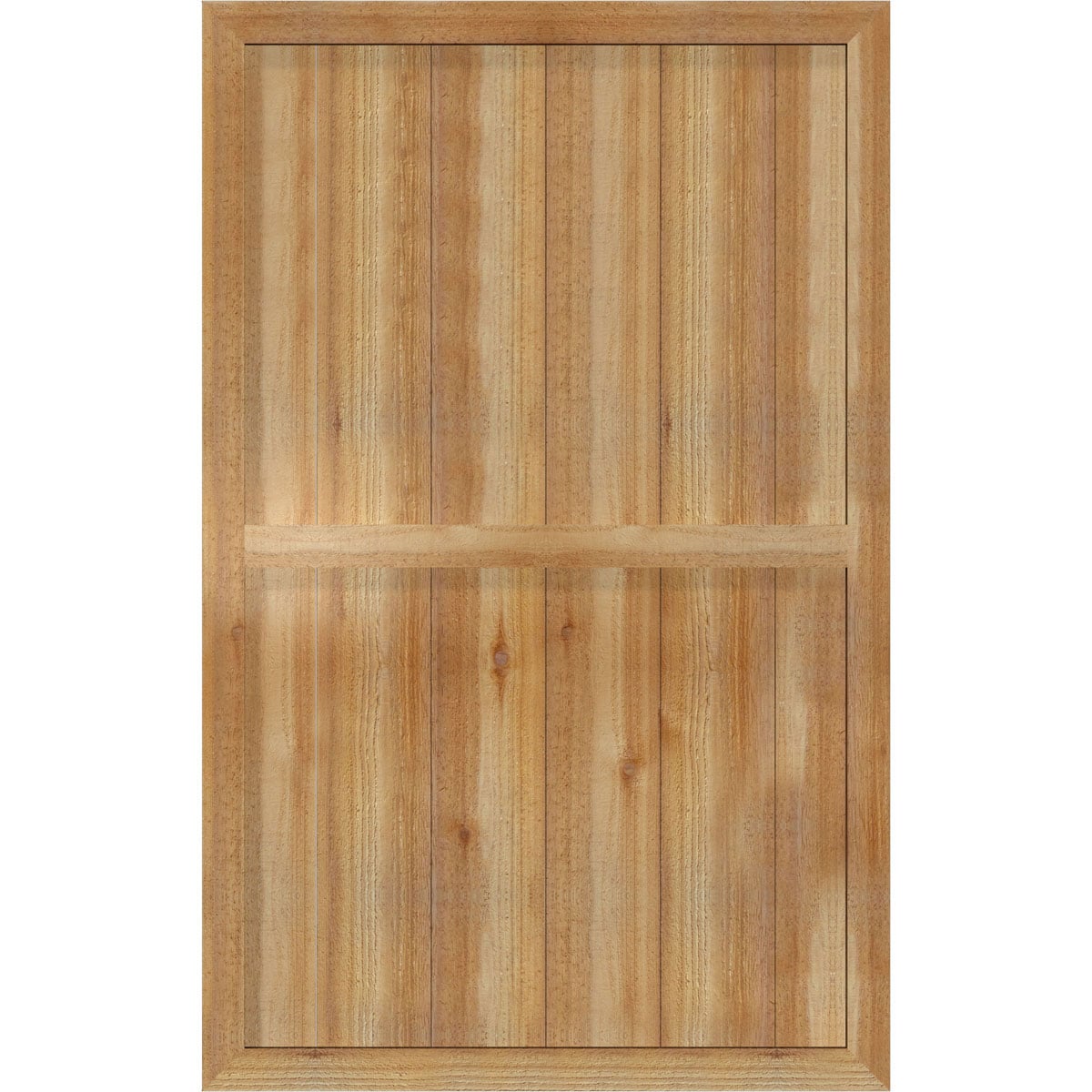 Ekena Millwork RBF06S32X051RWR 32.25-in W x 51-in H Unfinished Paintable/Stainable Board and batten Framed Wood Exterior Shutters ( 2 -Pack )