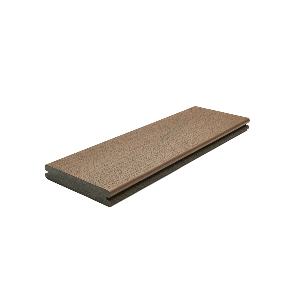 1-in x 6-in x 12-ft Jasper Grooved Composite Deck Board in Brown | - Trex JA010612TLG01