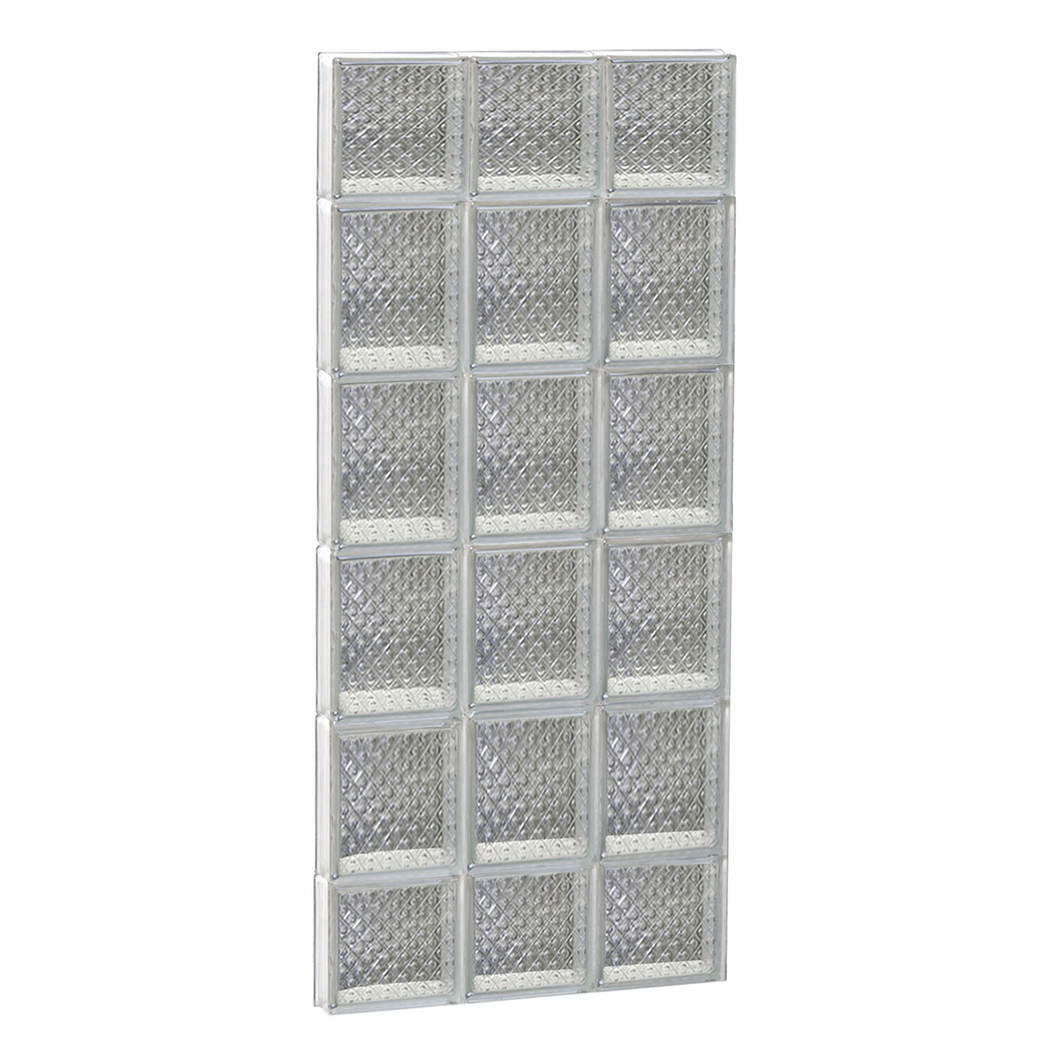 REDI2SET S1844DP Diamond Glass 17-1/4-in x 42-1/2-in Frameless Replacement Glass Block Window