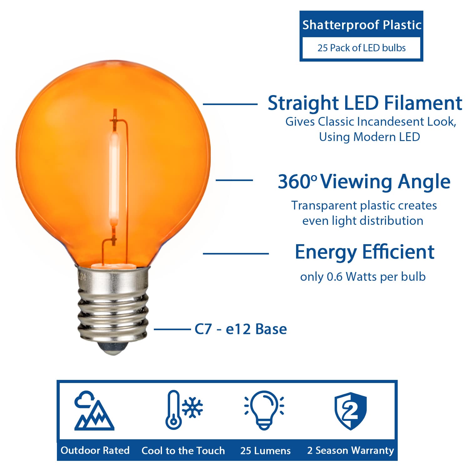 Novelty Lights FG40SET-LED-BR-TR-OR Patio-String-Lights - View #5