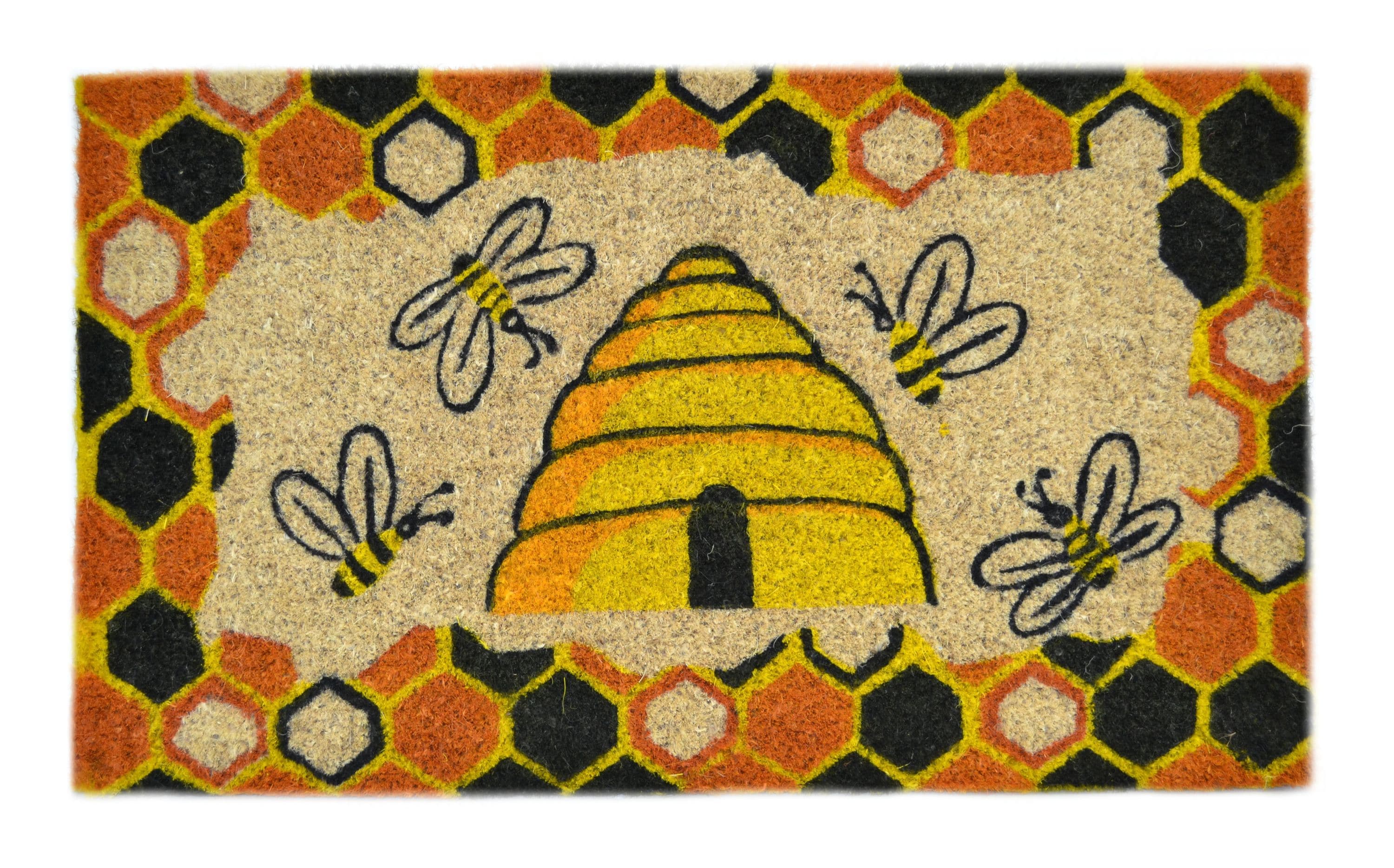 Imports Decor 168SCM 18-in x 30-in Multi color Coir Outdoor Decorative Nature Door Mat