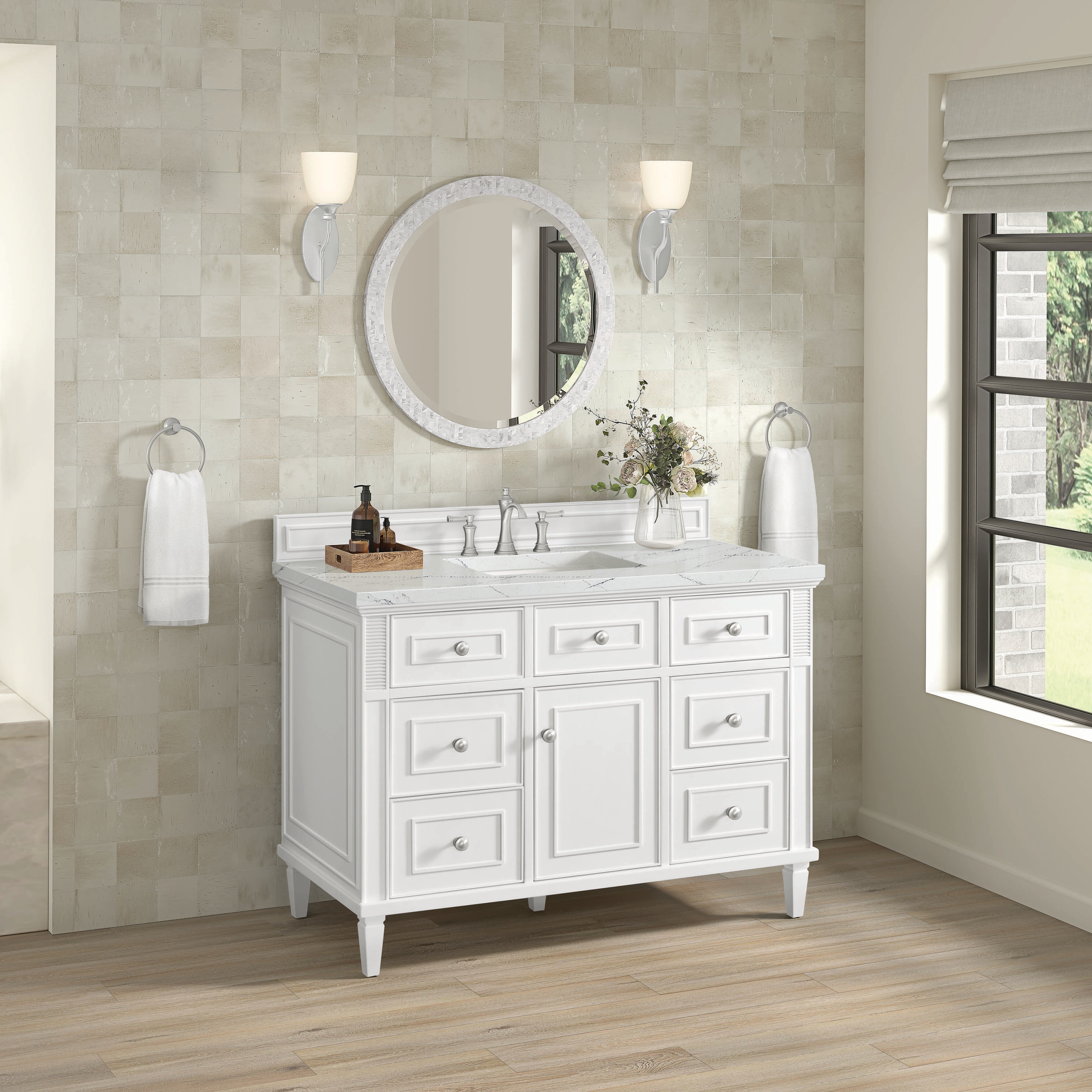 James Martin Vanities 424-V48-BW-3ENC Bath-Vanity-Combo - View #3
