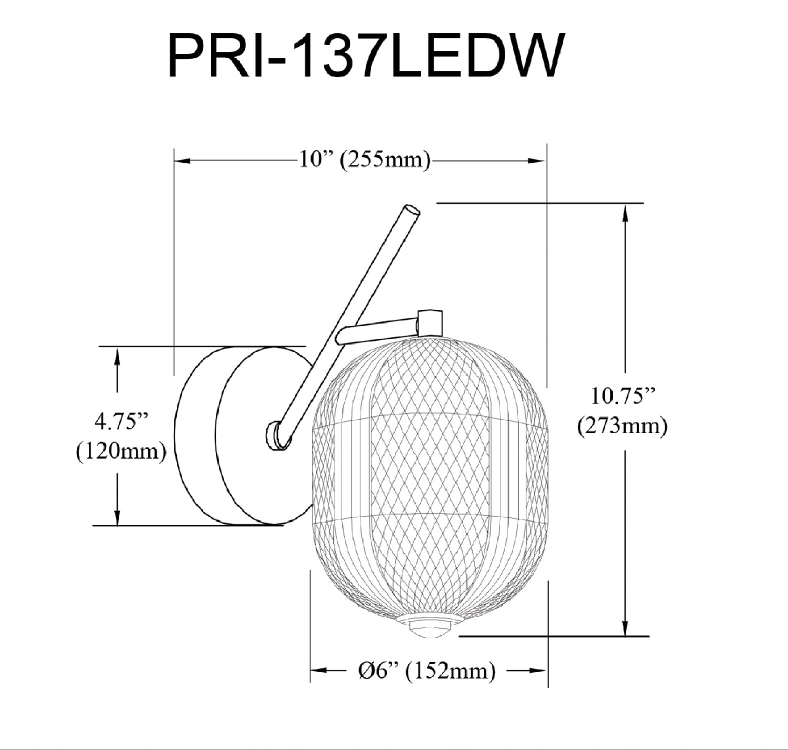 Dainolite PRI-137LEDW-MB b090000 - View #4