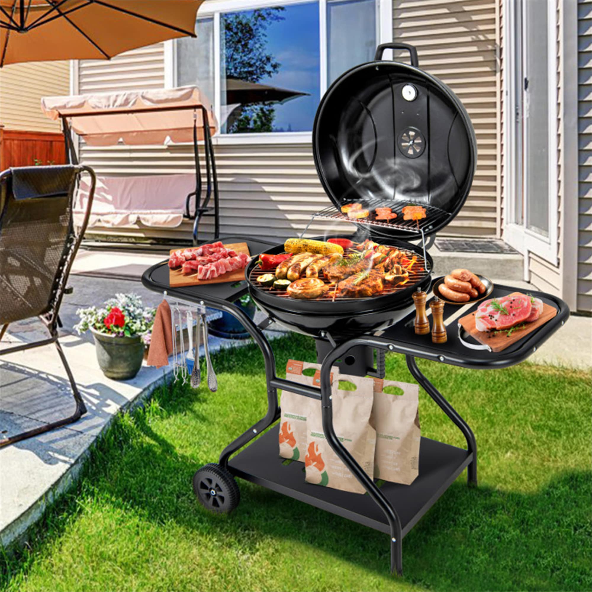 Warming Rack Outdoor Camping Barbecue Grill Charcoal Grills at Lowes.com