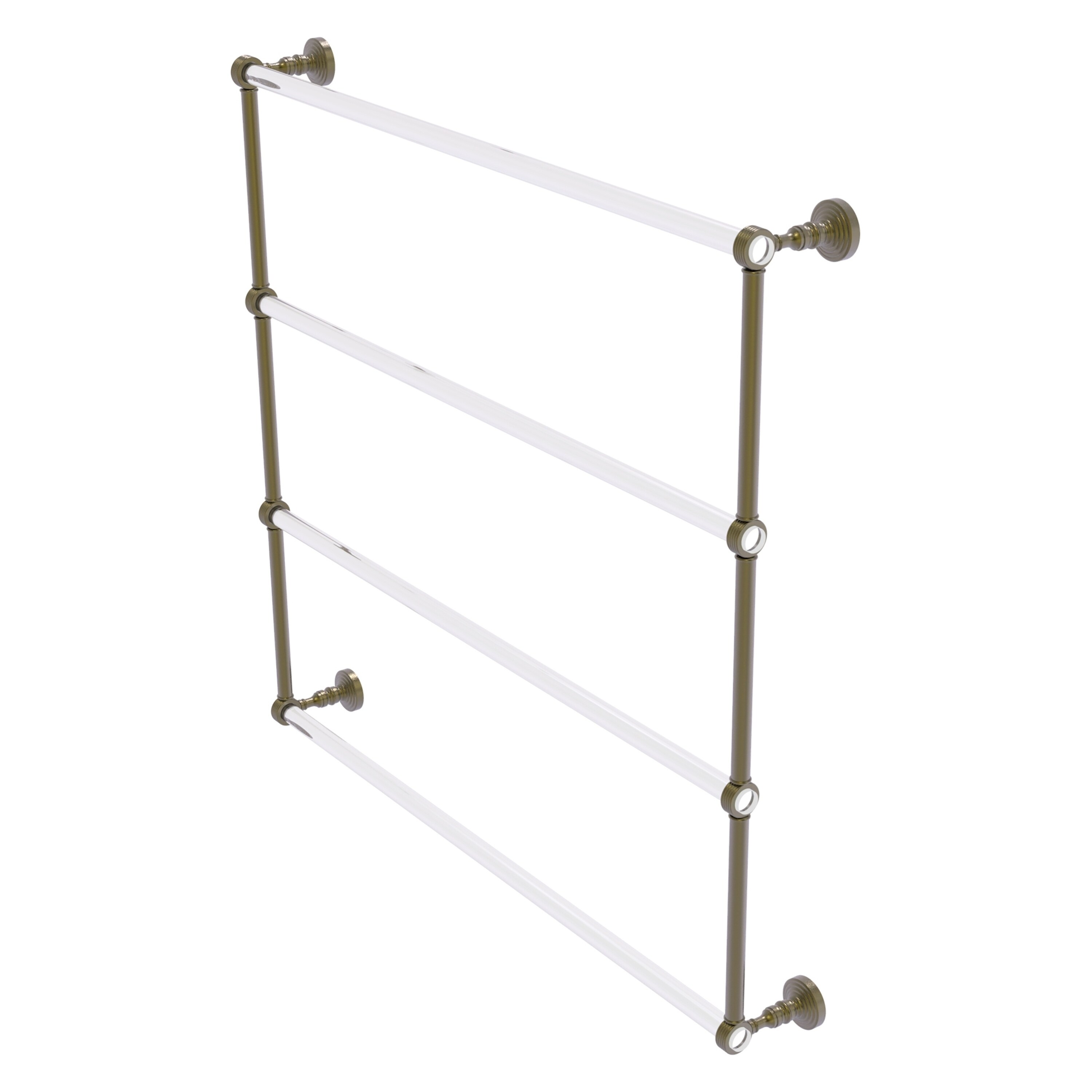 Allied Brass PG-28G-36-ABR Pacific Grove 36-in double Antique Brass Wall mount 4-tier Towel Bar
