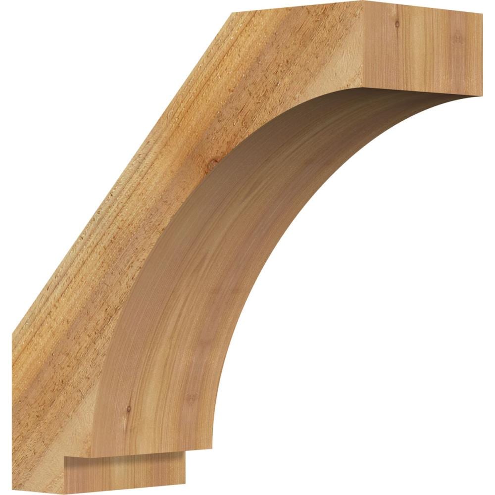 Ekena Millwork BRC06X16X16IMP00RWR 6-in x 16-in x 16-in Western Red Cedar Wood Imperial Rough Sawn Knee Brace