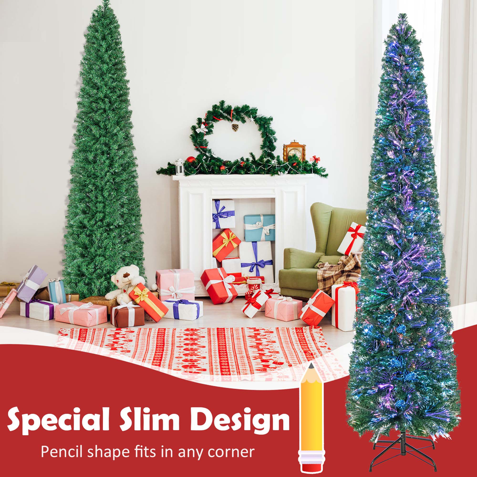 Costway LWS00704 Artificial-Christmas-Trees - View #4