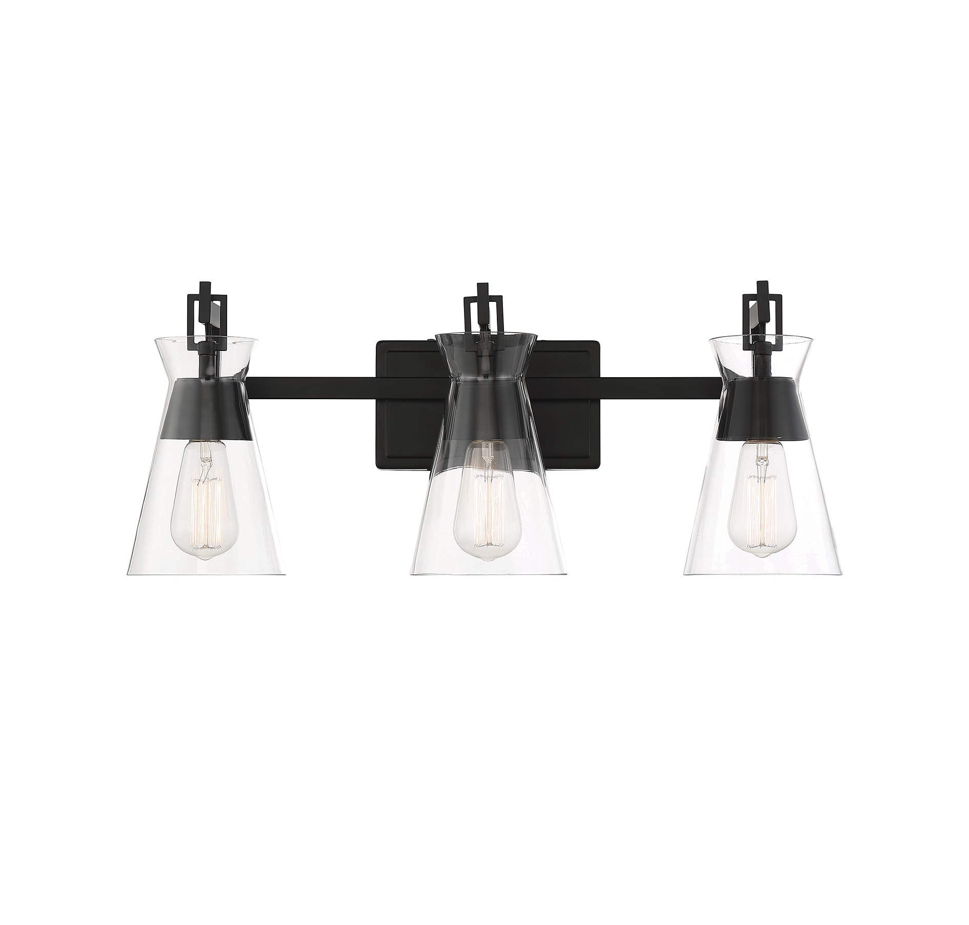 Savoy House Essentials 8-1830-3-BK Lakewood 24-in 3 -Light Matte Black Transitional Vanity light