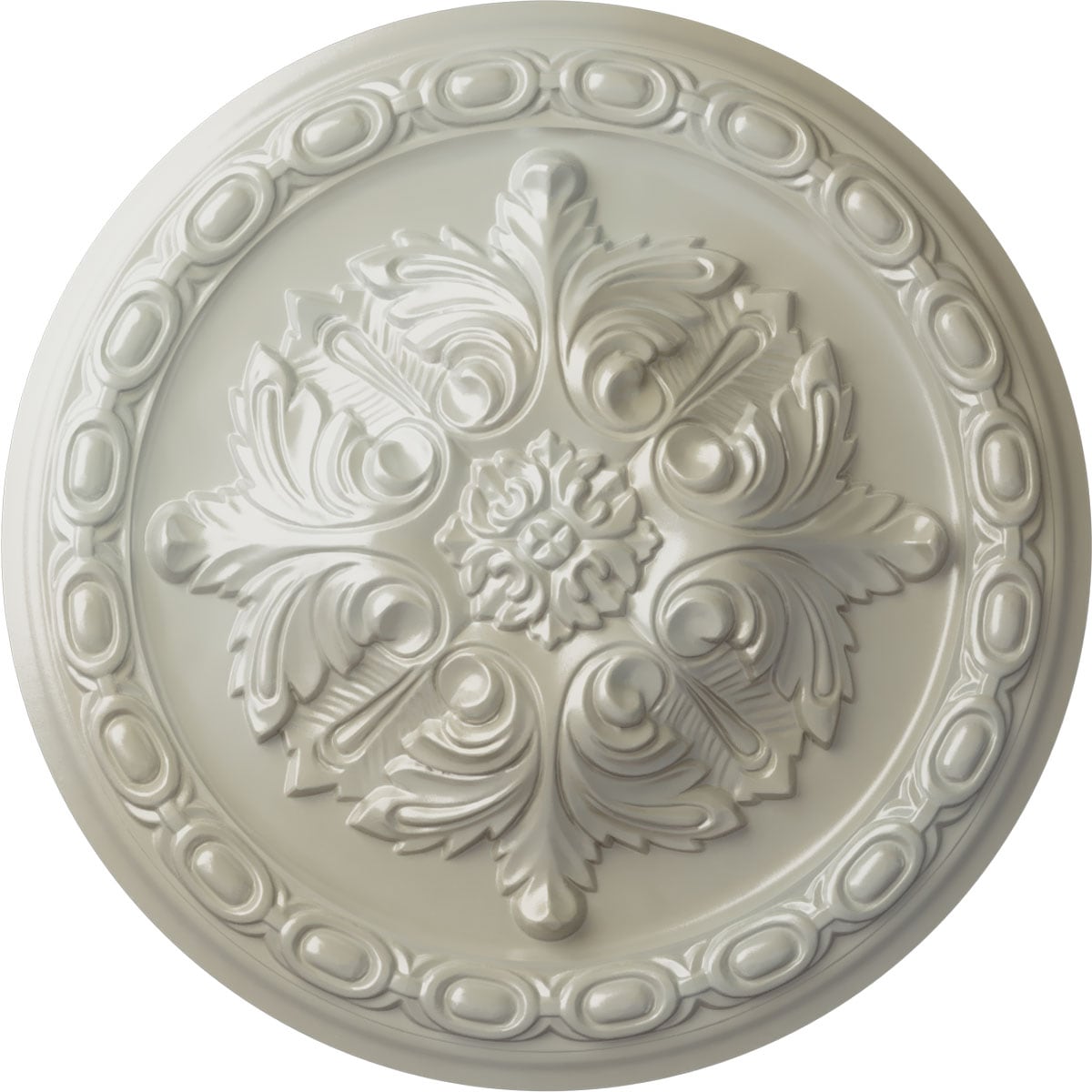 Ekena Millwork CM11ACFBS Acanthus 11.375-in W x 11.375-in L Painted Flash Blue Polyurethane Whole Ceiling Medallion