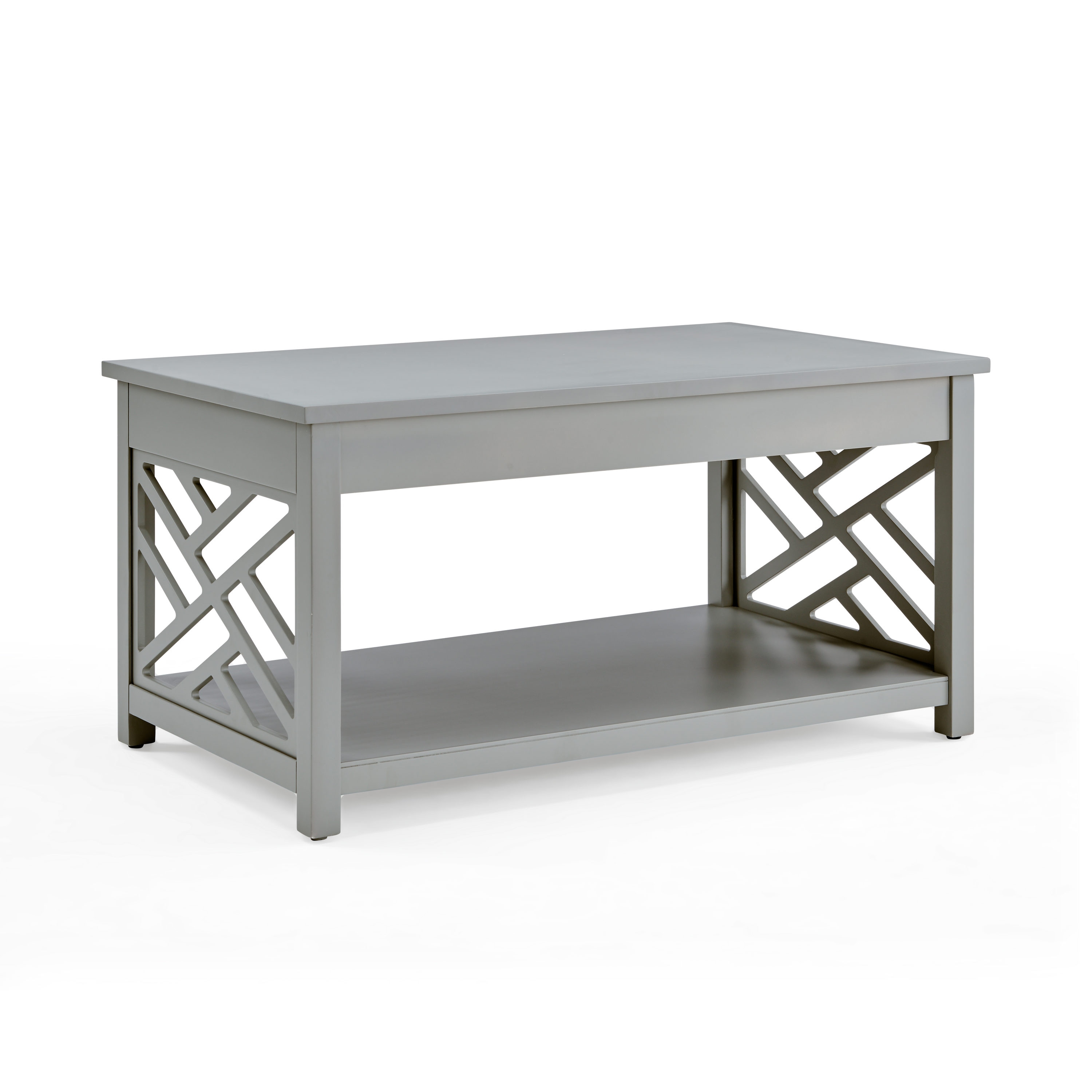 Alaterre Furniture ANCT1440 Coventry Gray Pine Wood Casual Coffee Table