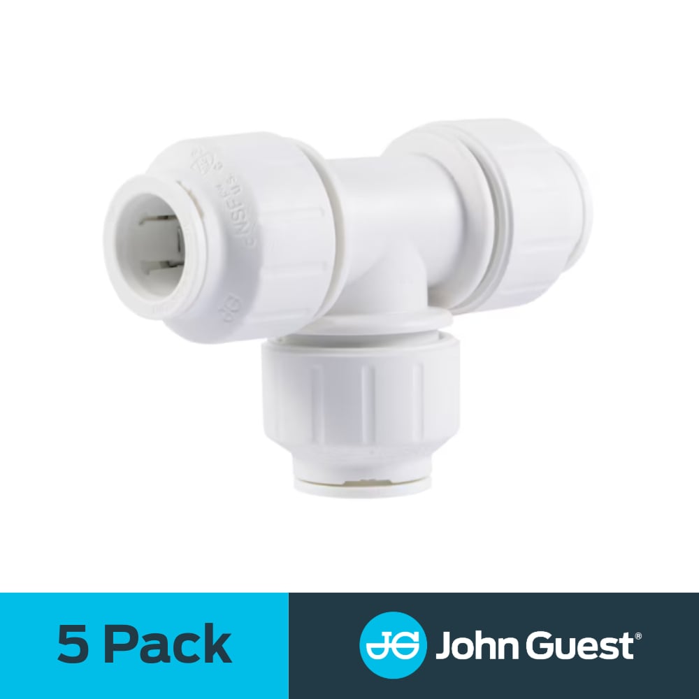 John Guest PEI0220 1/2-in Push-to-Connect Standard Tee (5-Pack)