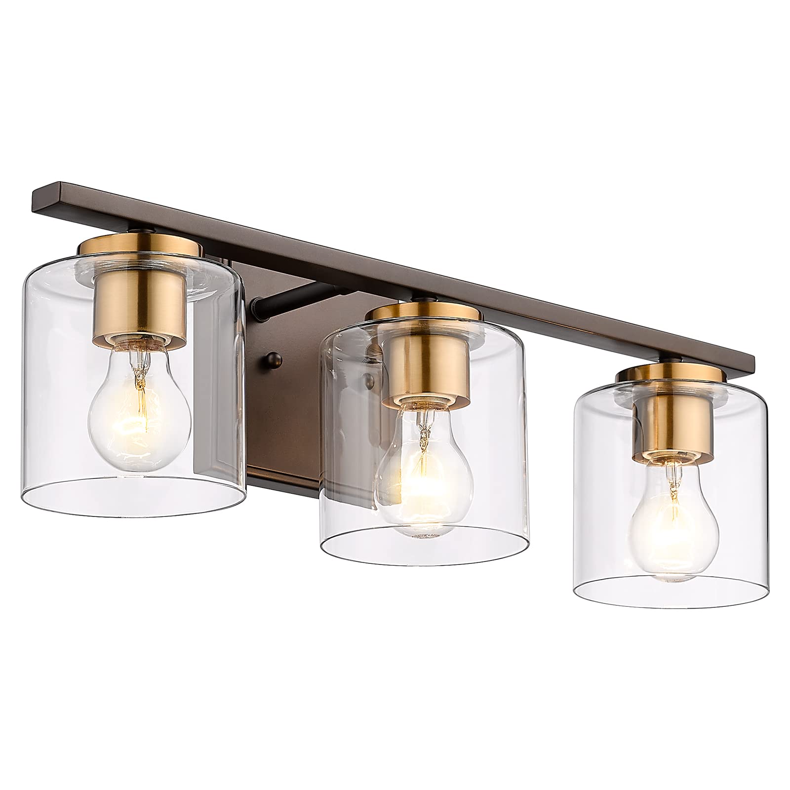 LTMATE LS21002-3 ORB+BG JAZAVA 20.9-in 3 -Light Oil-rubbed Bronze Industrial Vanity light