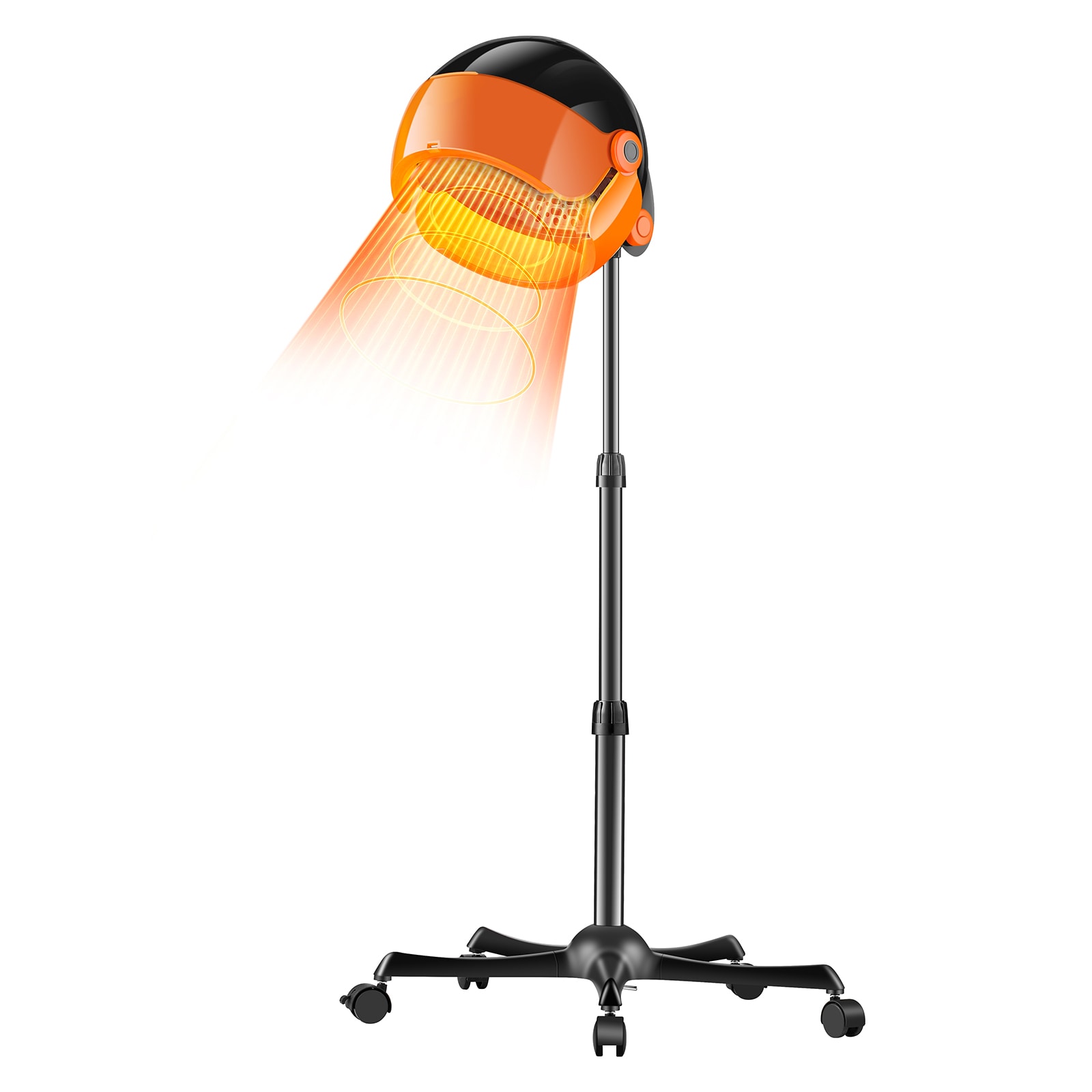 VEVOR Ionic Hood Dryer 1875W Pro Bonnet Hair Dryer Timer 3 Temperature Levels and Adjustable Speed Mobile Floor Stand with Wheels for Salon and Home Spa