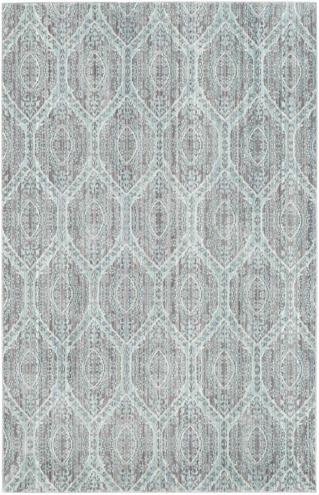 Safavieh VAL206G-4 Valencia Maxine 4 x 6 (ft) Loomed Polyester Gray/Alpine Rectangular Indoor Floral/Botanical Area rug