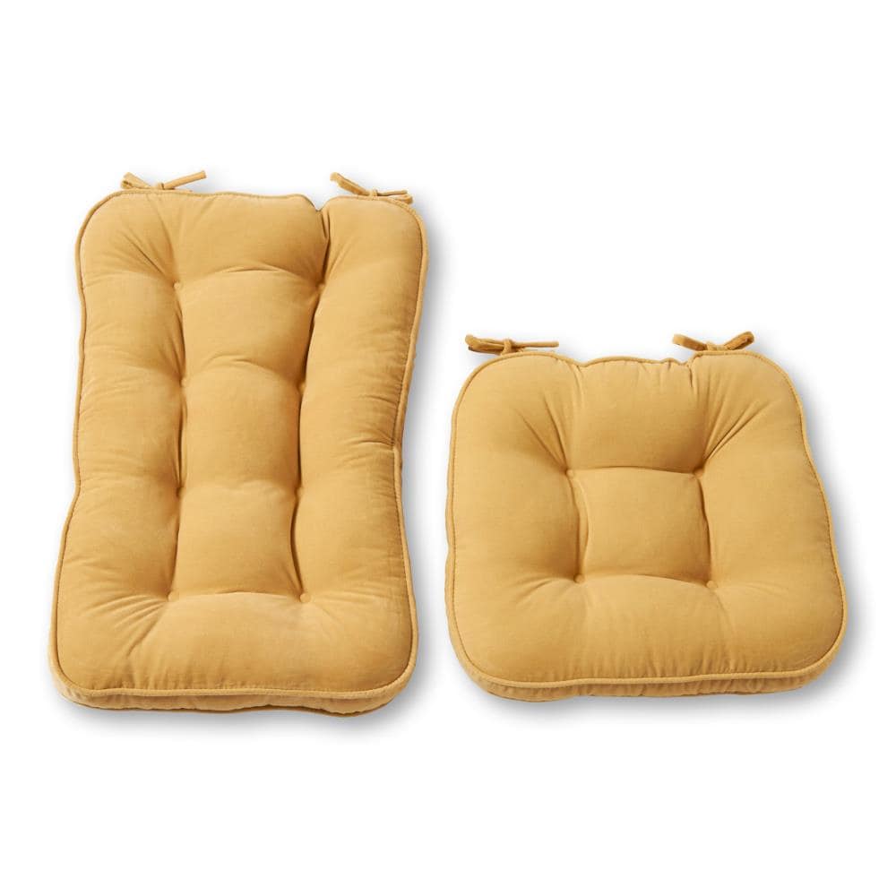 Cream 5161 Cream Greendale Home Fashions Jumbo Rocking Chair Cushion Set Hyatt fabric