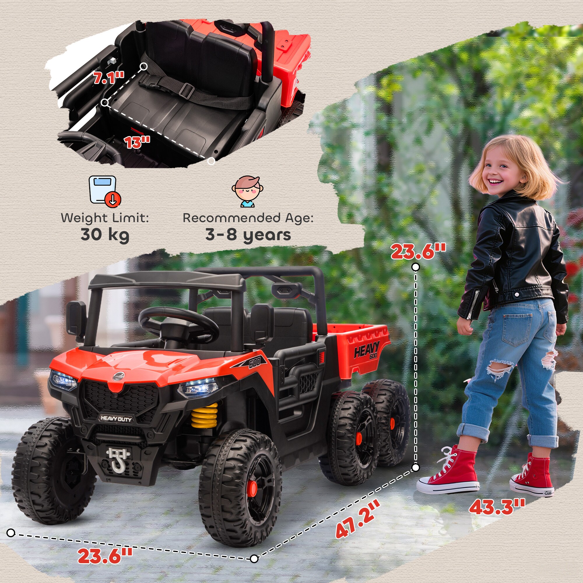 Qaba 370-445V80RD Play-Toys - View #3