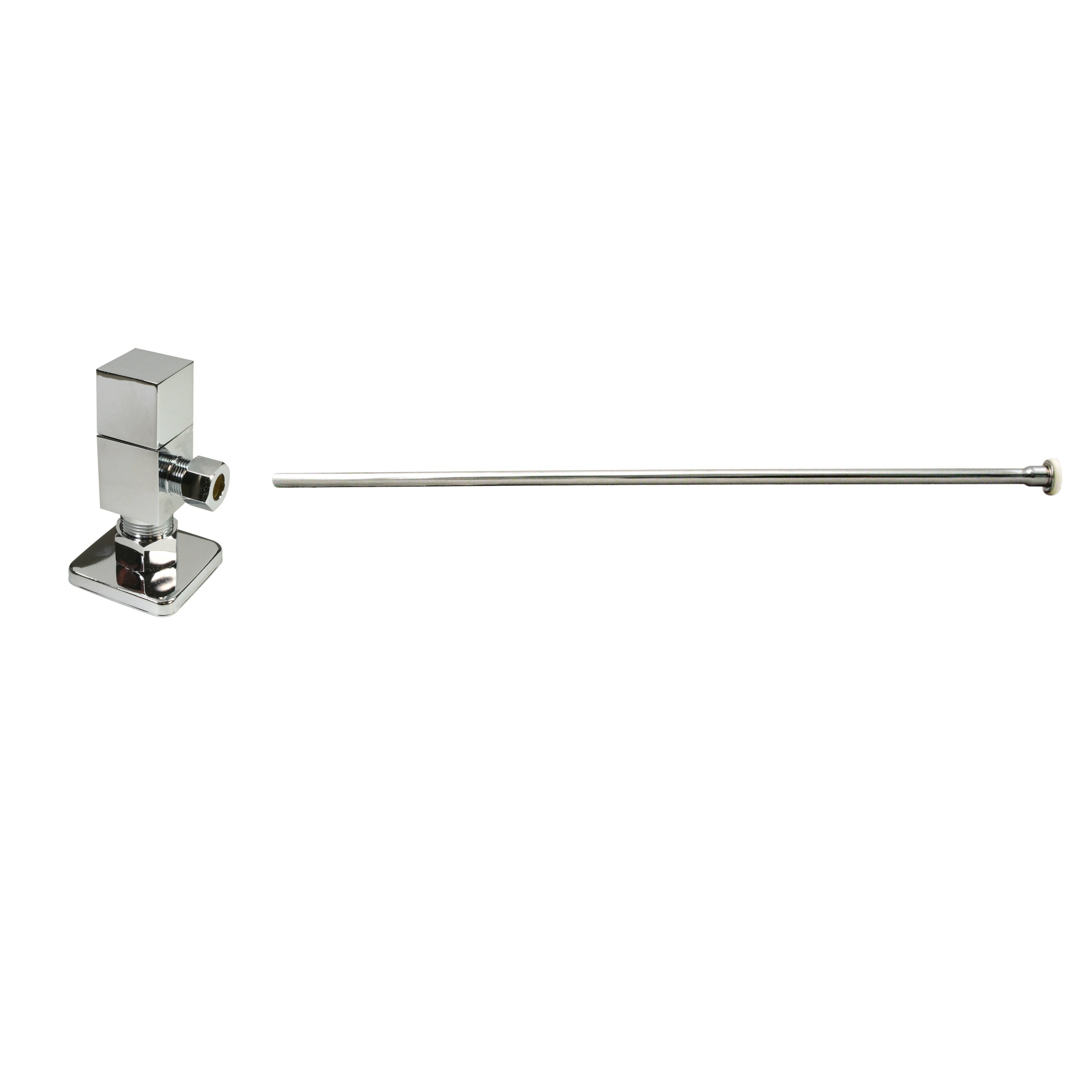 WESTBRASS D105QST-05 5/8-in Compression x 3/8-in OD Compression Brass Quarter Turn Supply