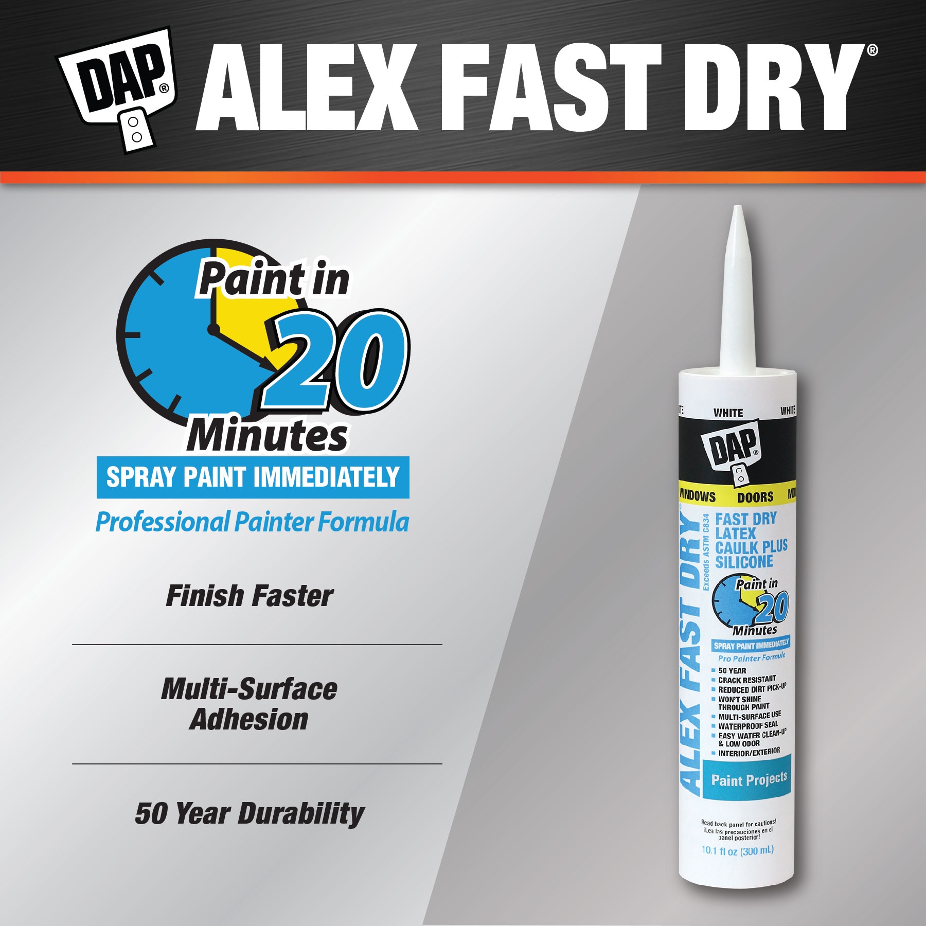 DAP Alex Fast Dry 10.1-oz White Paintable Latex Caulk in the Caulk