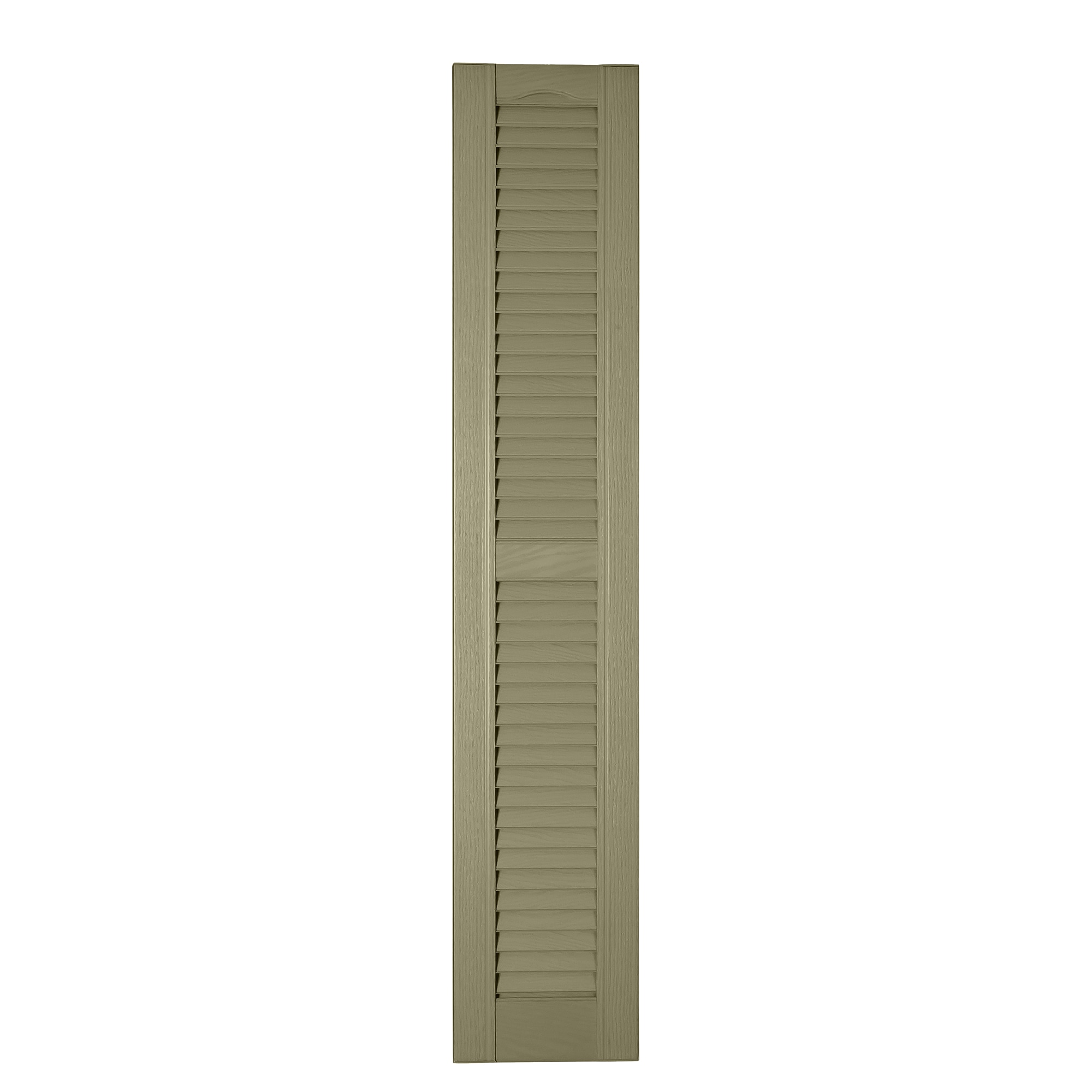 RELIABILT LVRCT0961020 9-in W x 61-in H Sage Louvered Polypropylene Exterior Shutters ( 2 -Pack )