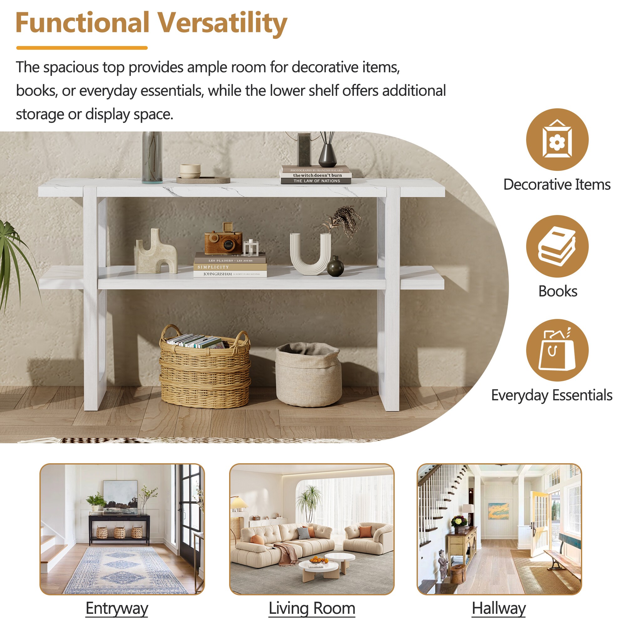 SINOFURN SYA330166WT Console-Sofa-Tables - View #9