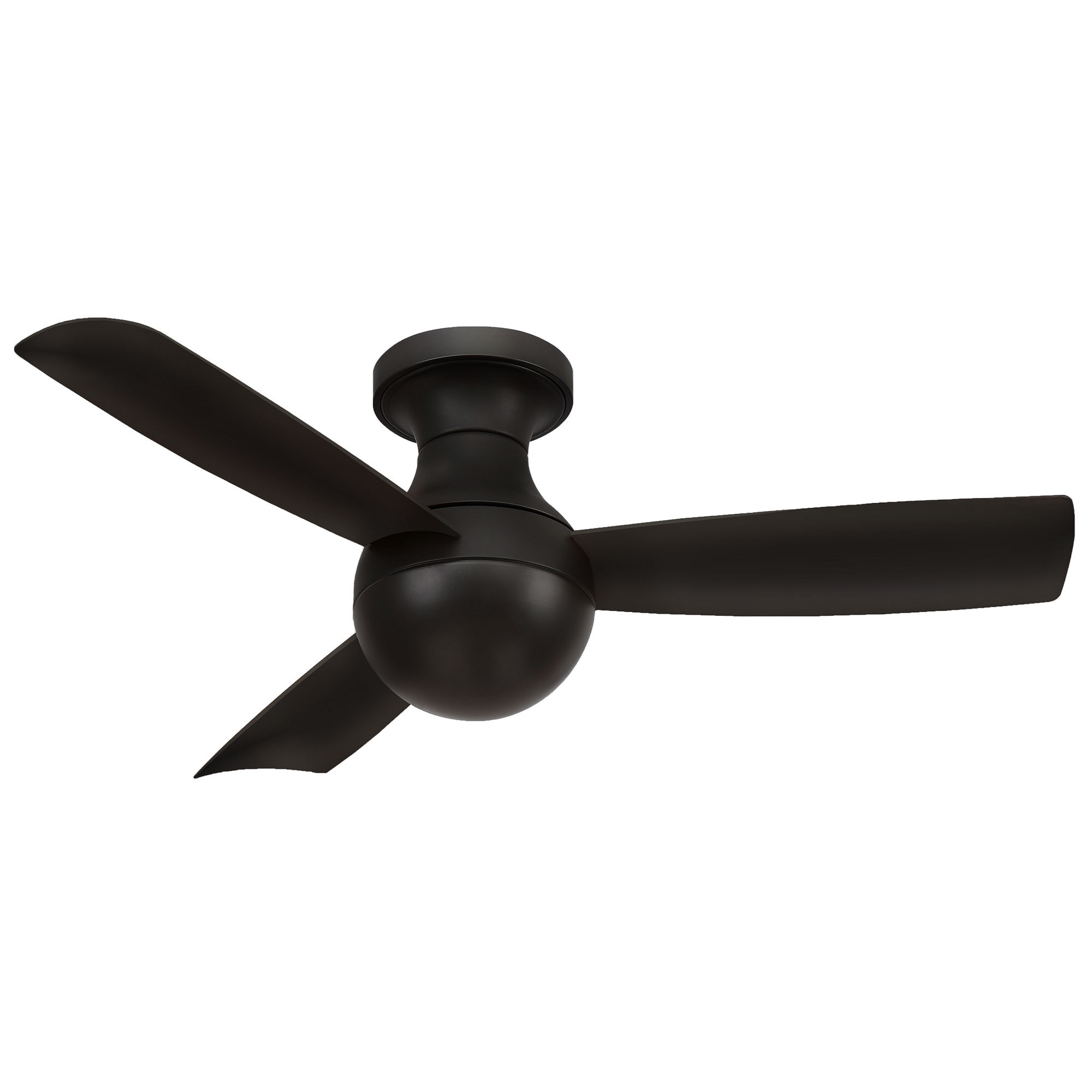 WAC Lighting Orb 44-in Matte black Integrated LED Indoor/Outdoor Flush Mount Smart Ceiling Fan with Light and Remote (3-Blade) F-004L-MB Sansujyuku sansujyuku.com