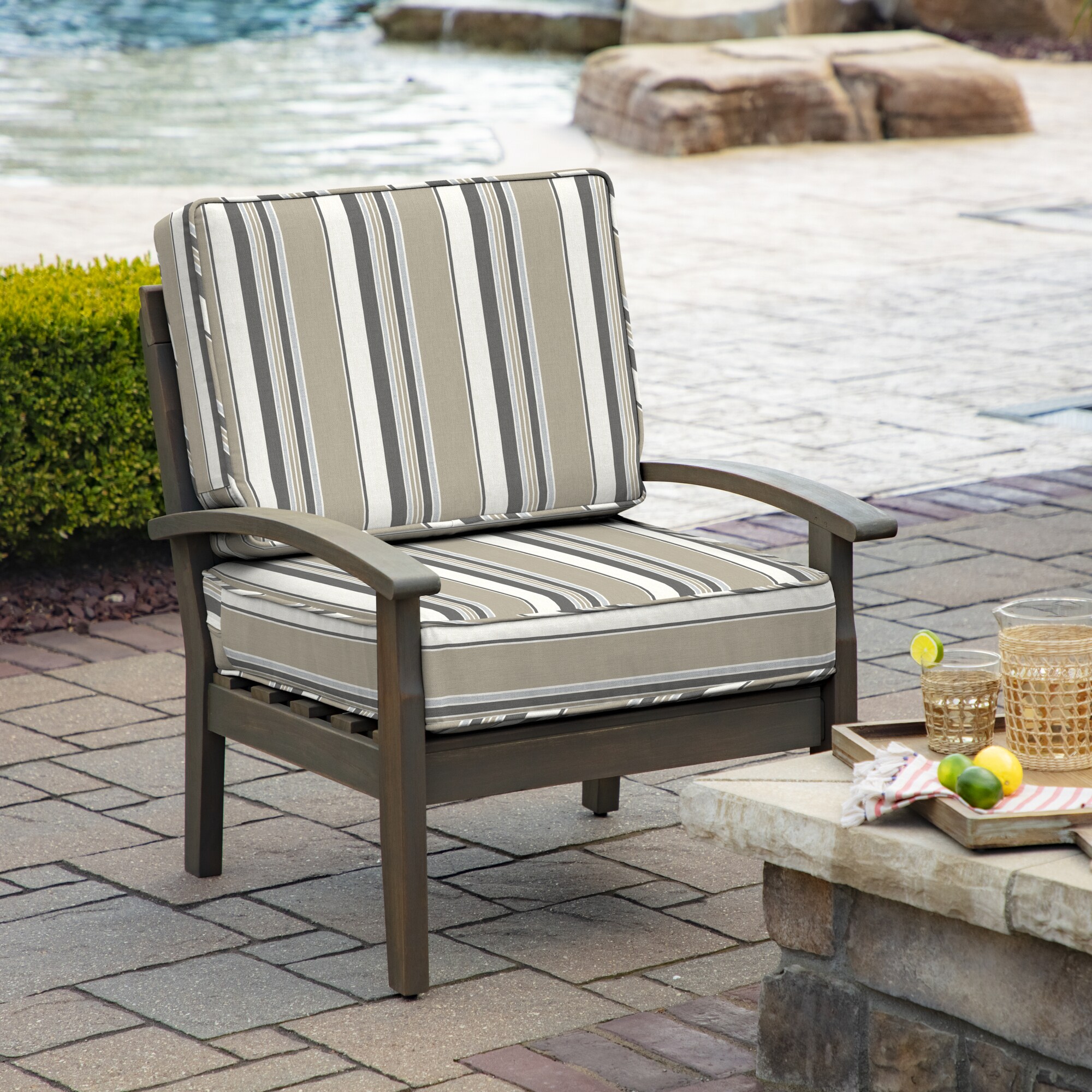 Arden Selections Outdoor Deep Seat Set Leala Texture Taupe