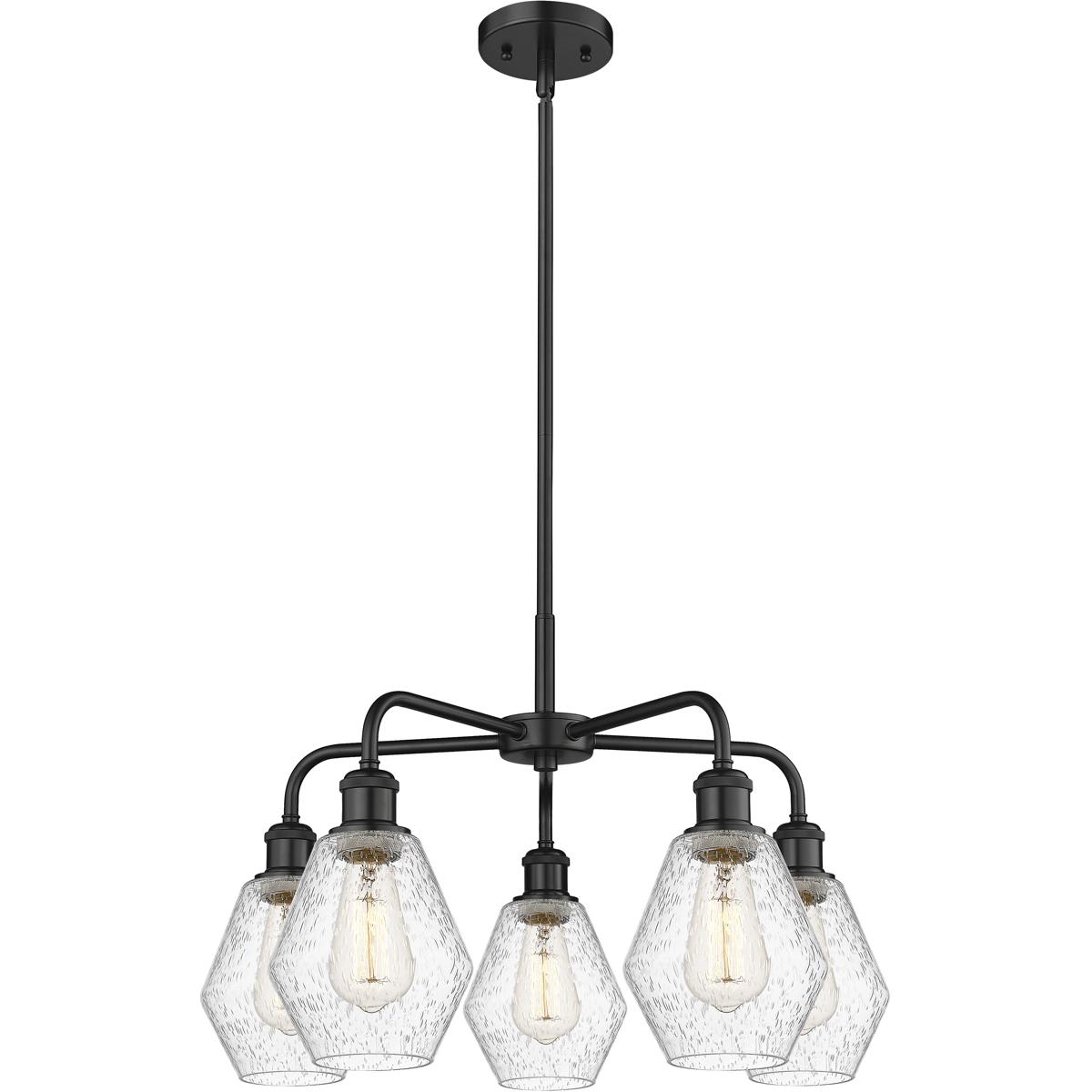 Innovations Lighting - 516-5CR-BK-G654-6 Cindyrella Chandelier Matte Black