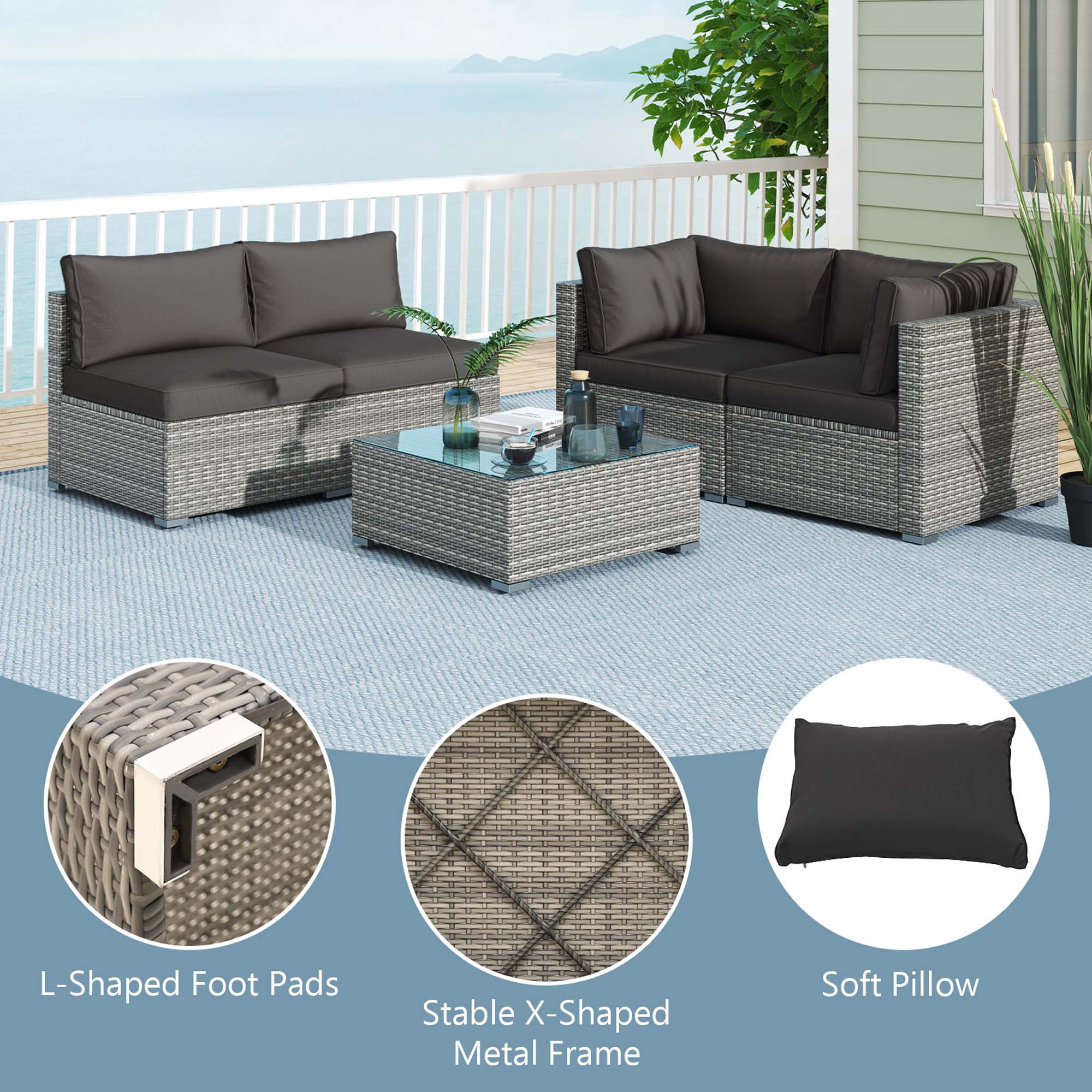 Costway HCST06328 Patio-Conversation-Sets - View #5