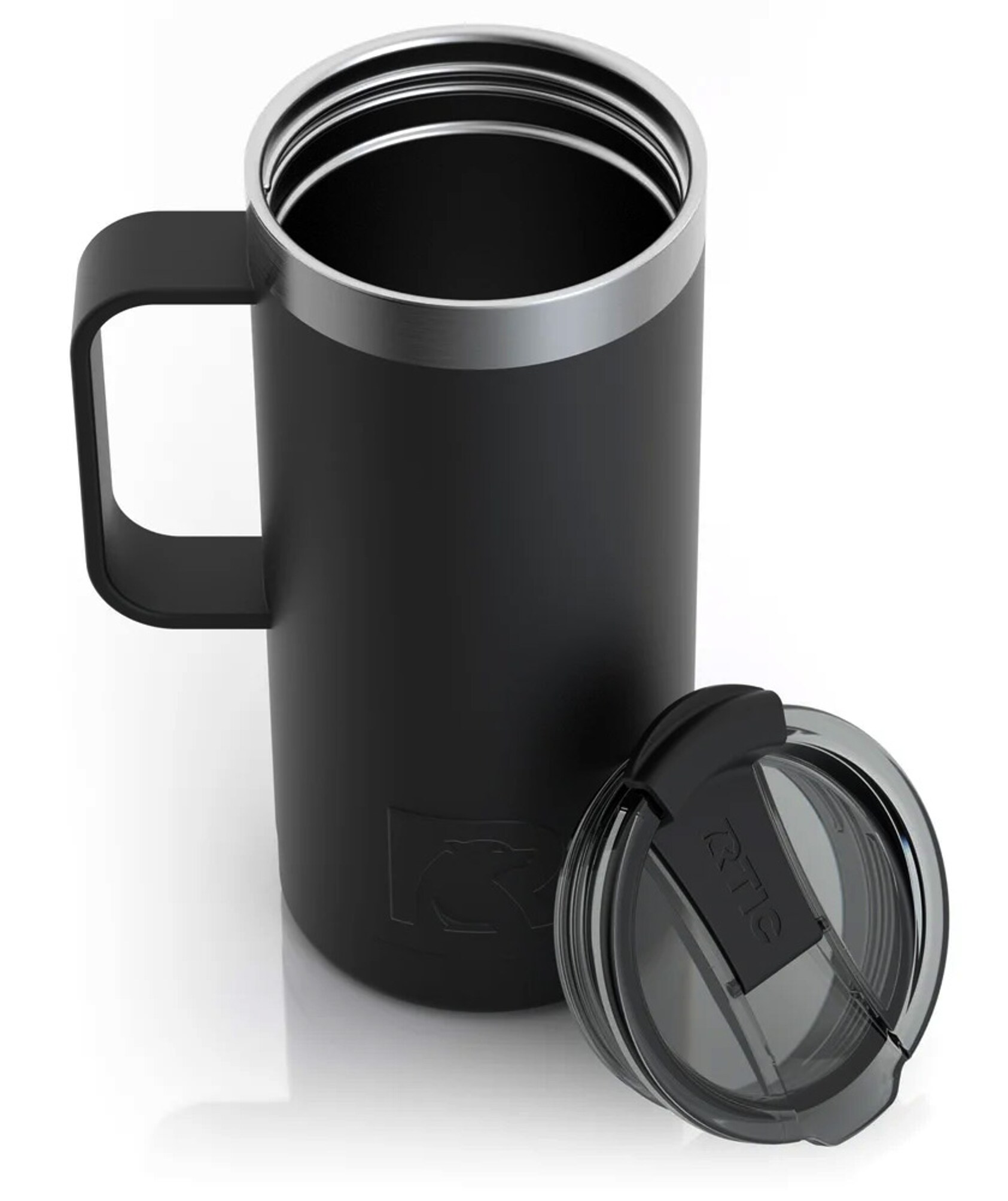 RTIC Outdoors 16-fl oz Stainless Steel Insulated Travel Mug- Black at ...