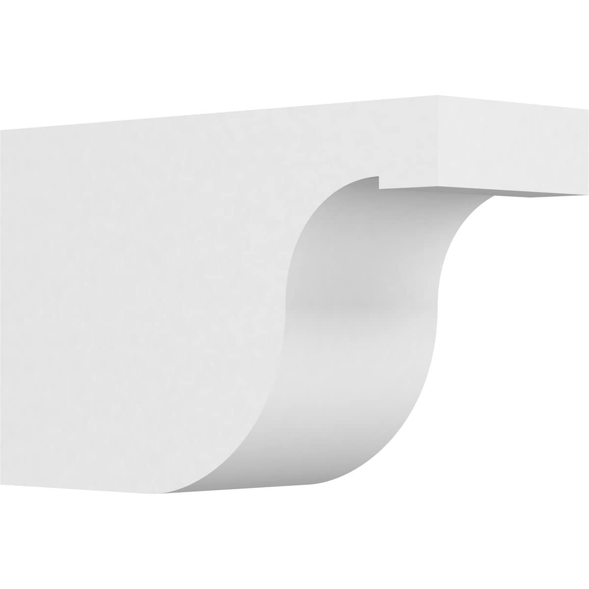 Ekena Millwork RFTP06X10X16DEL Standard Del Monte 6-in X 10-in X 16-in White PVC Rafter tail