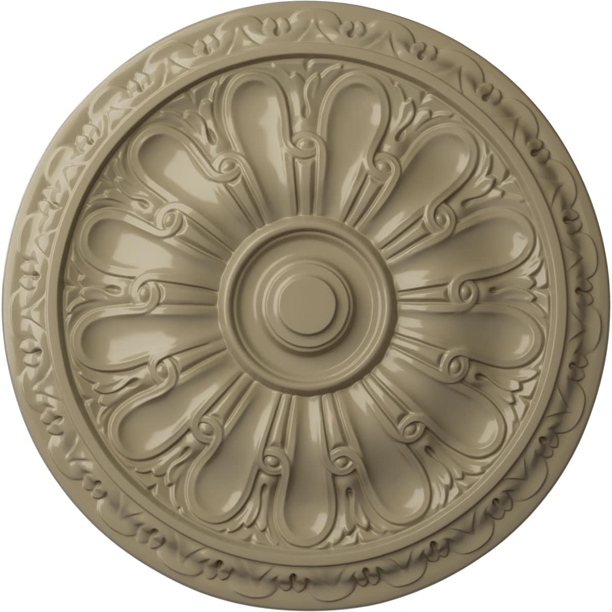 Ekena Millwork CM16KIGDF Kirke 15.75-in W x 15.75-in L Painted Gobi Desert Polyurethane Whole Ceiling Medallion