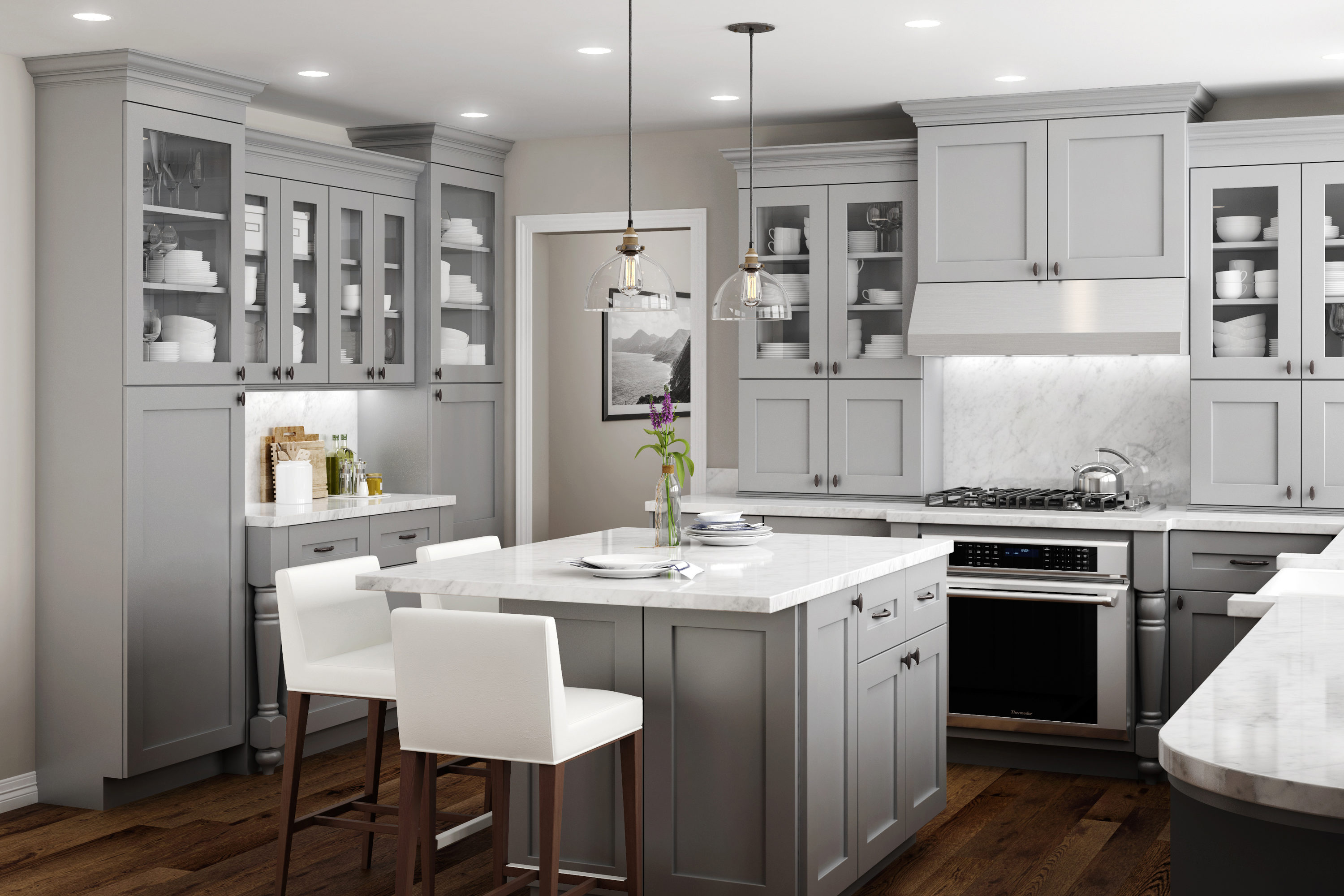 Luxxe Cabinetry SD1313-LW-TPG Cabinet-Samples - View #2