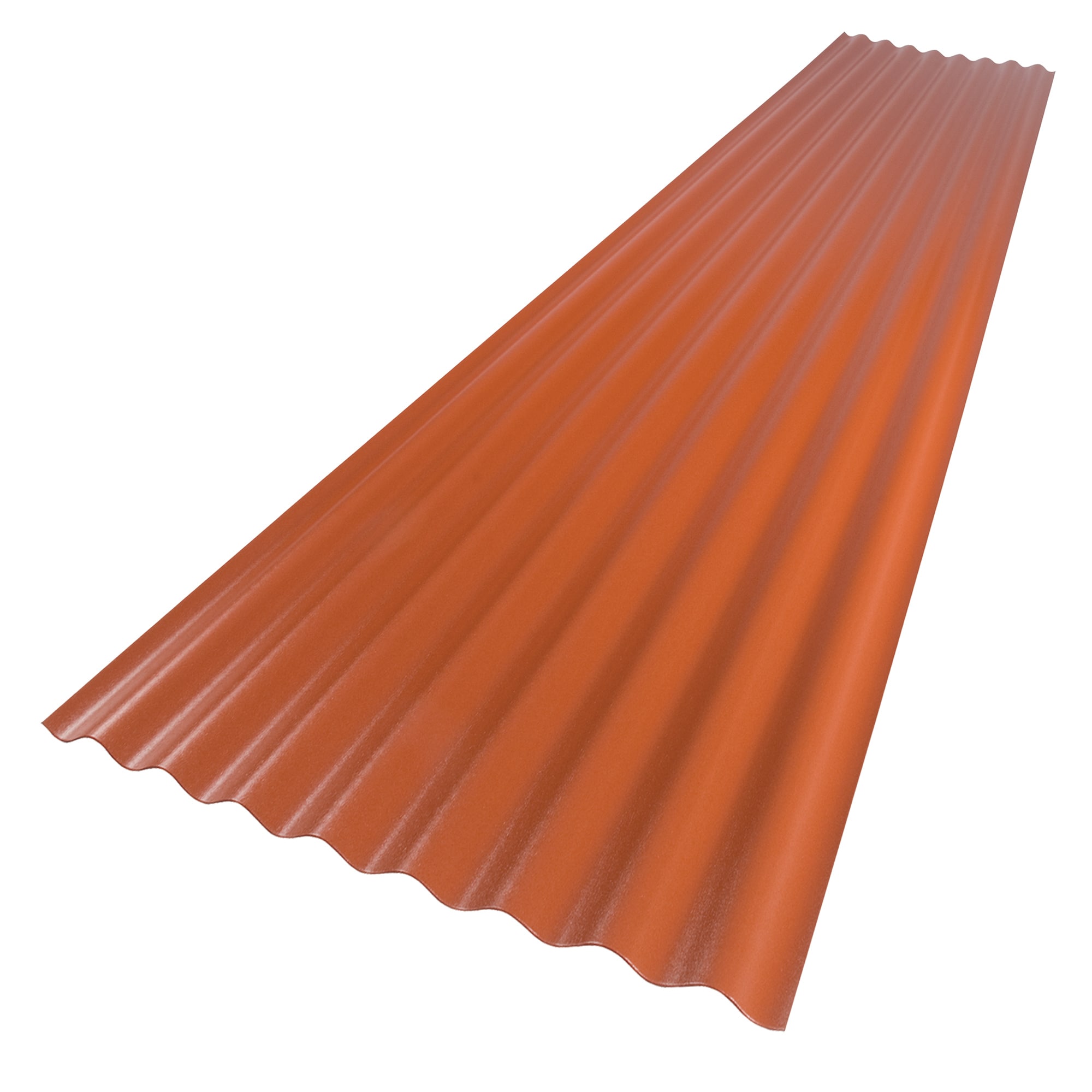SUNTOP 108972 2.16-ft x 12-ft Corrugated Sedona Brick Polycarbonate plastic Roof Panel