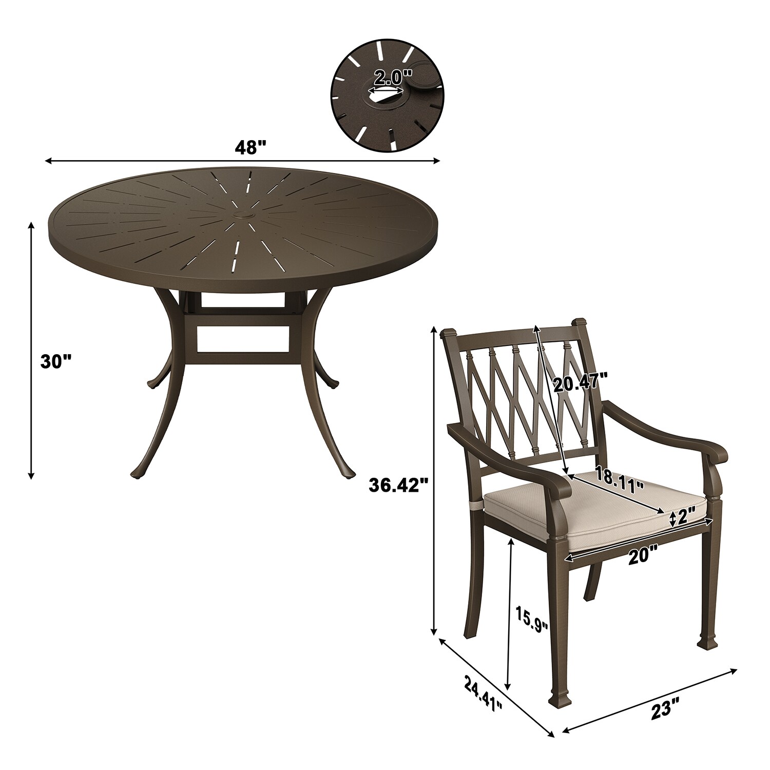 Mondawe MO-IVYR48-16 Patio-Dining-Sets - View #12