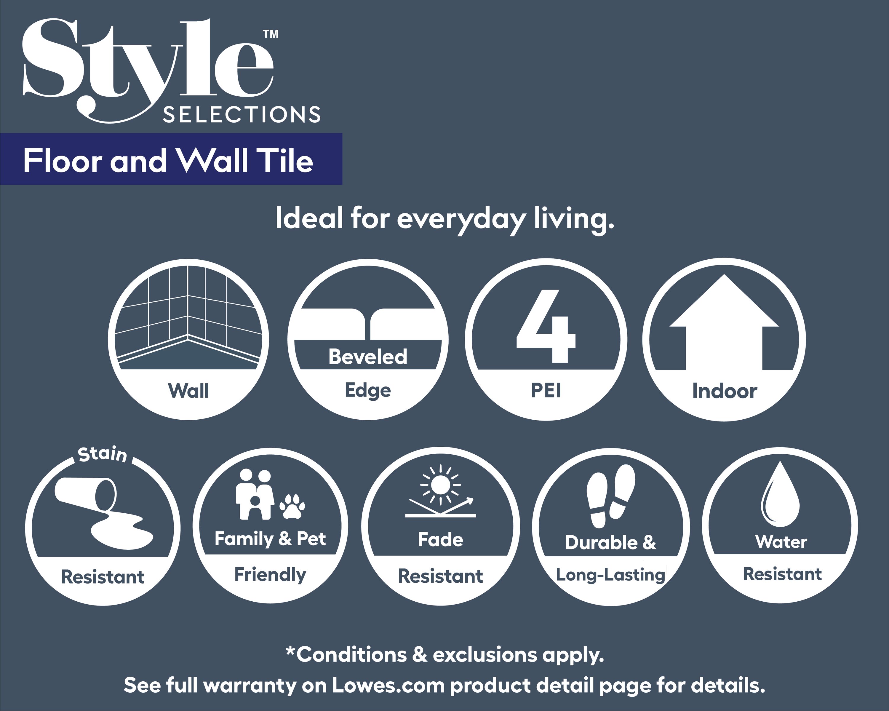 Style Selections 110015692 Wall-Trim-Accent-Tile - View #2