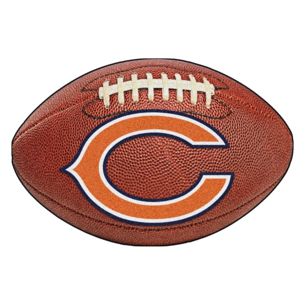 FANMATS Chicago Bears 1-1/2-ft x 2-1/2-ft Photo-realistic Brown Oval Indoor  Decorative Sports Door Mat in the Mats department at