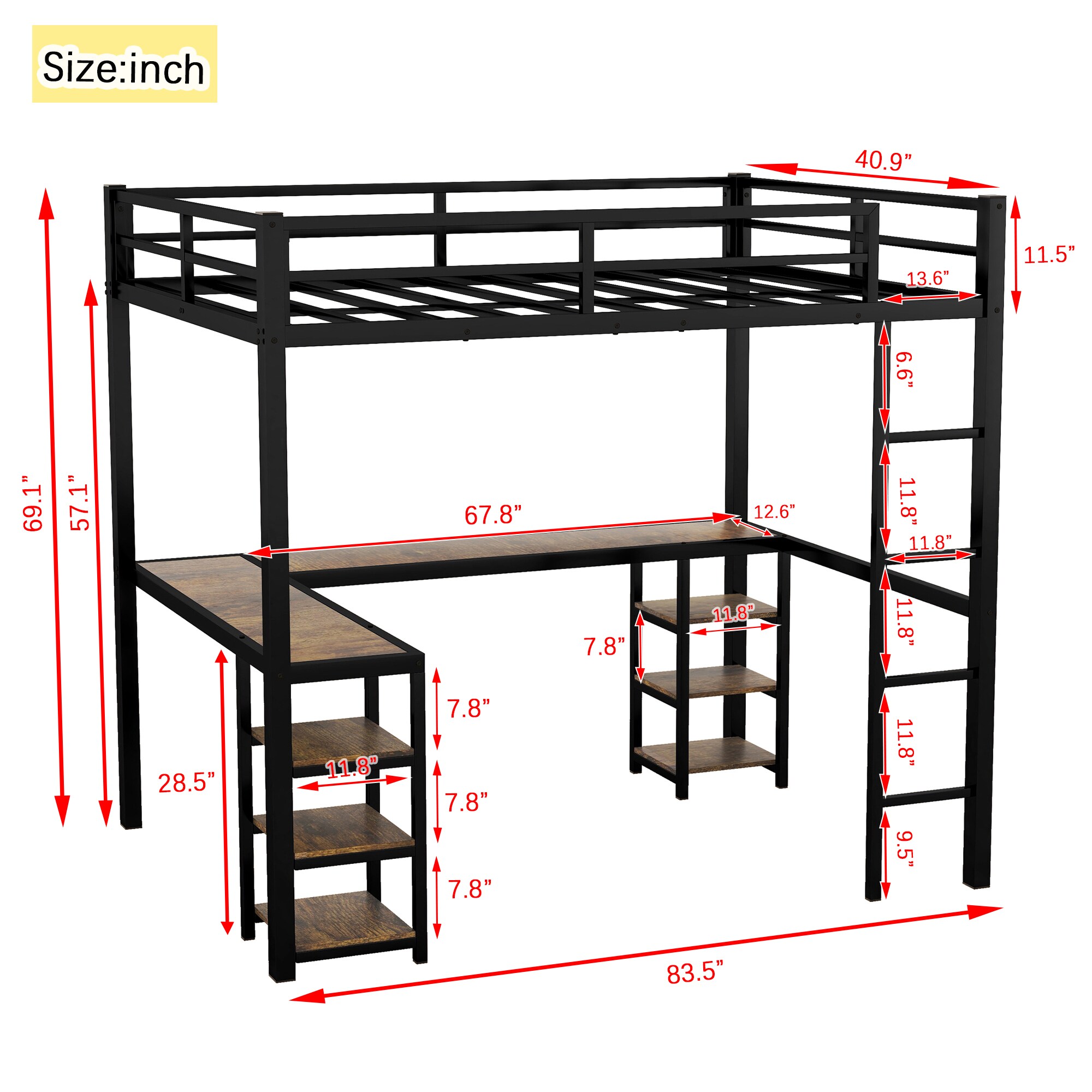 SINOFURN SYE140018BK Bunk-Beds - View #4