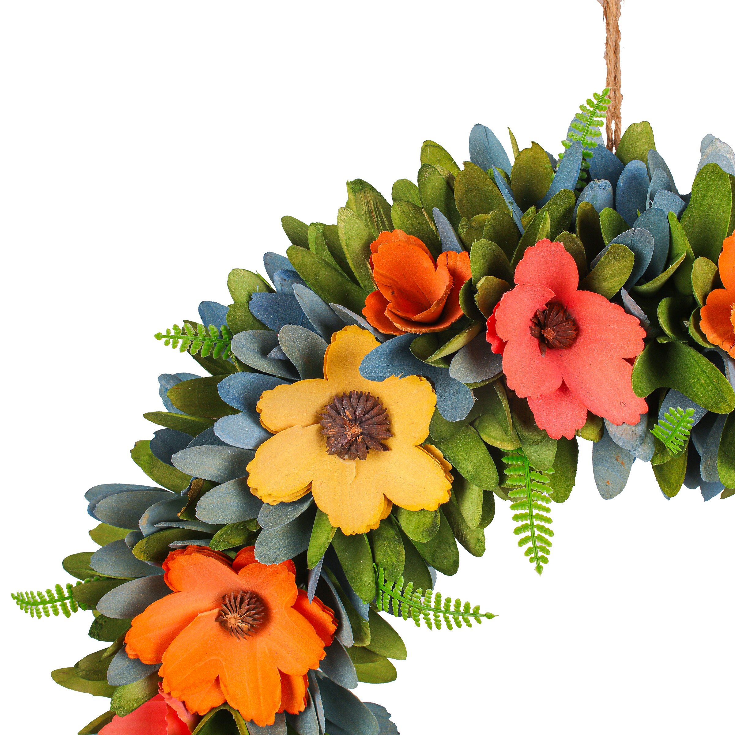 National Tree Company Hello Spring 18-in Green Boxwood Foam Wreath for  Indoor or Outdoor Hanging Decoration in the Seasonal Decorations department  at