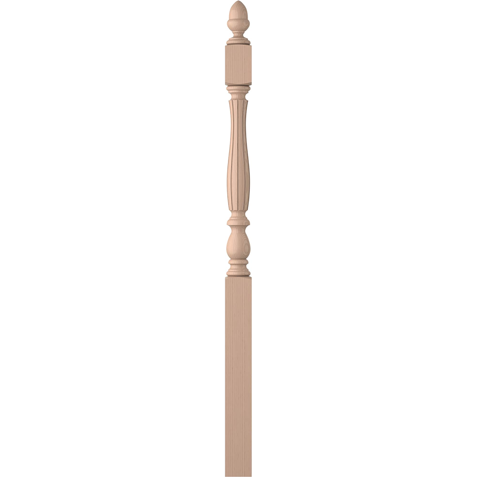 L.J. Smith Stair Systems LJF-3942-M Harbor 3.25-in x 57.7812-in Unfinished Maple Starting Stair Newel Post