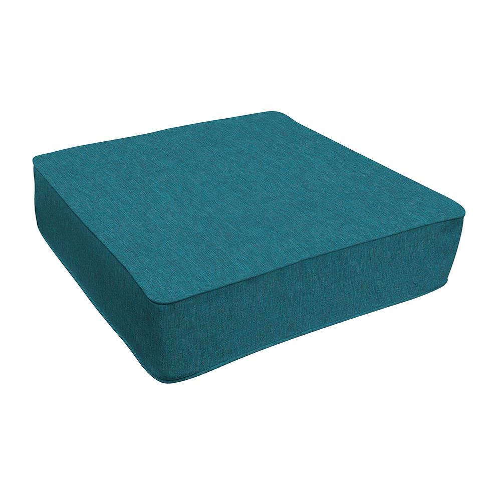 3i Products Textured Solid Teal Deep Seating Seat Cushion Textured Teal ...