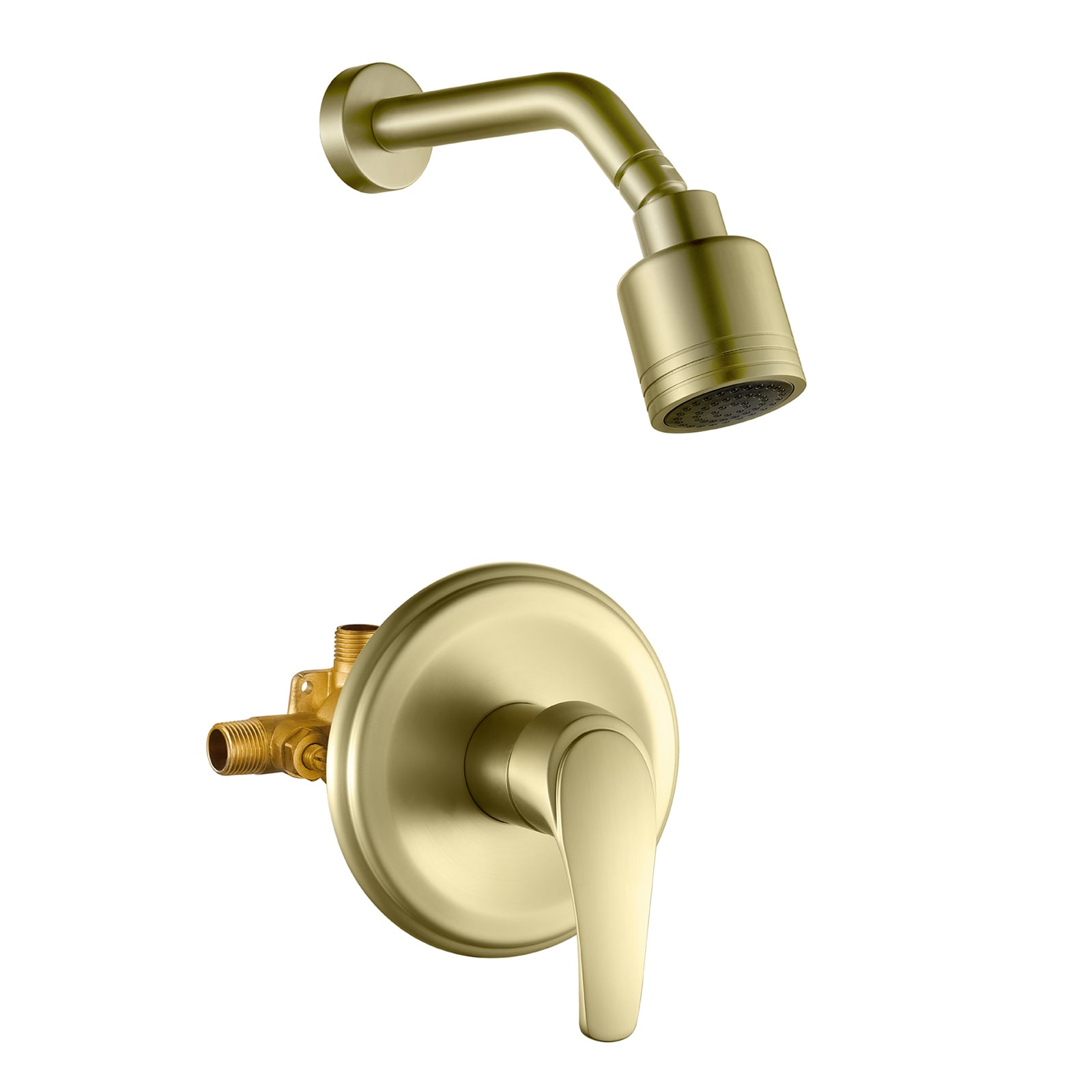 Cobbe LSSSSFJ0100G Brushed Gold 2.52-in Built-In Shower Faucet System ( Pressure-balanced Valve Included )