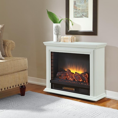 White Fan Forced Electric Fireplace, Pleasant Hearth Merrill Media Electric Fireplace