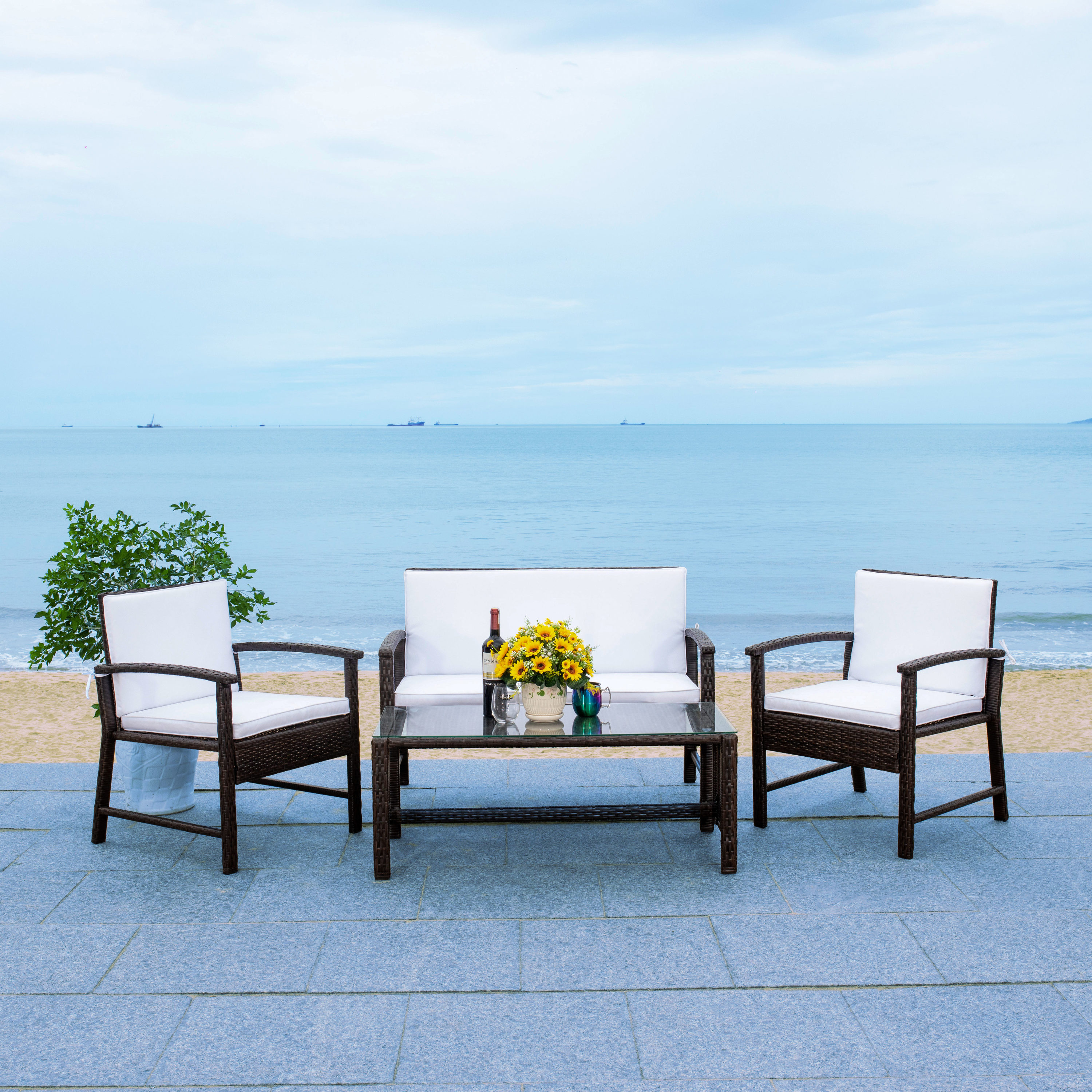 Safavieh PAT7711C Patio-Conversation-Sets - View #3