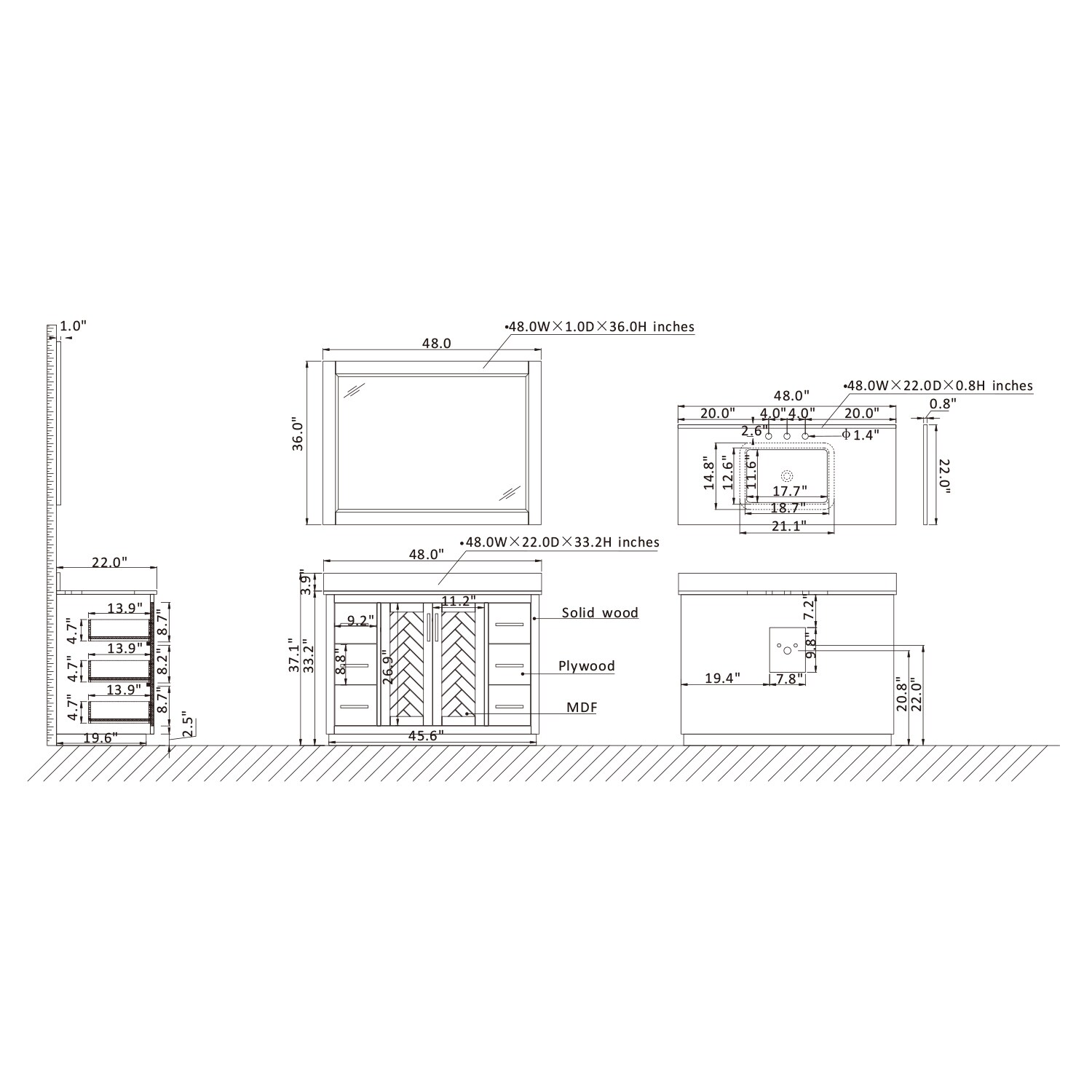 Altair 543048-BN-GW Bath-Vanity-Combo - View #10