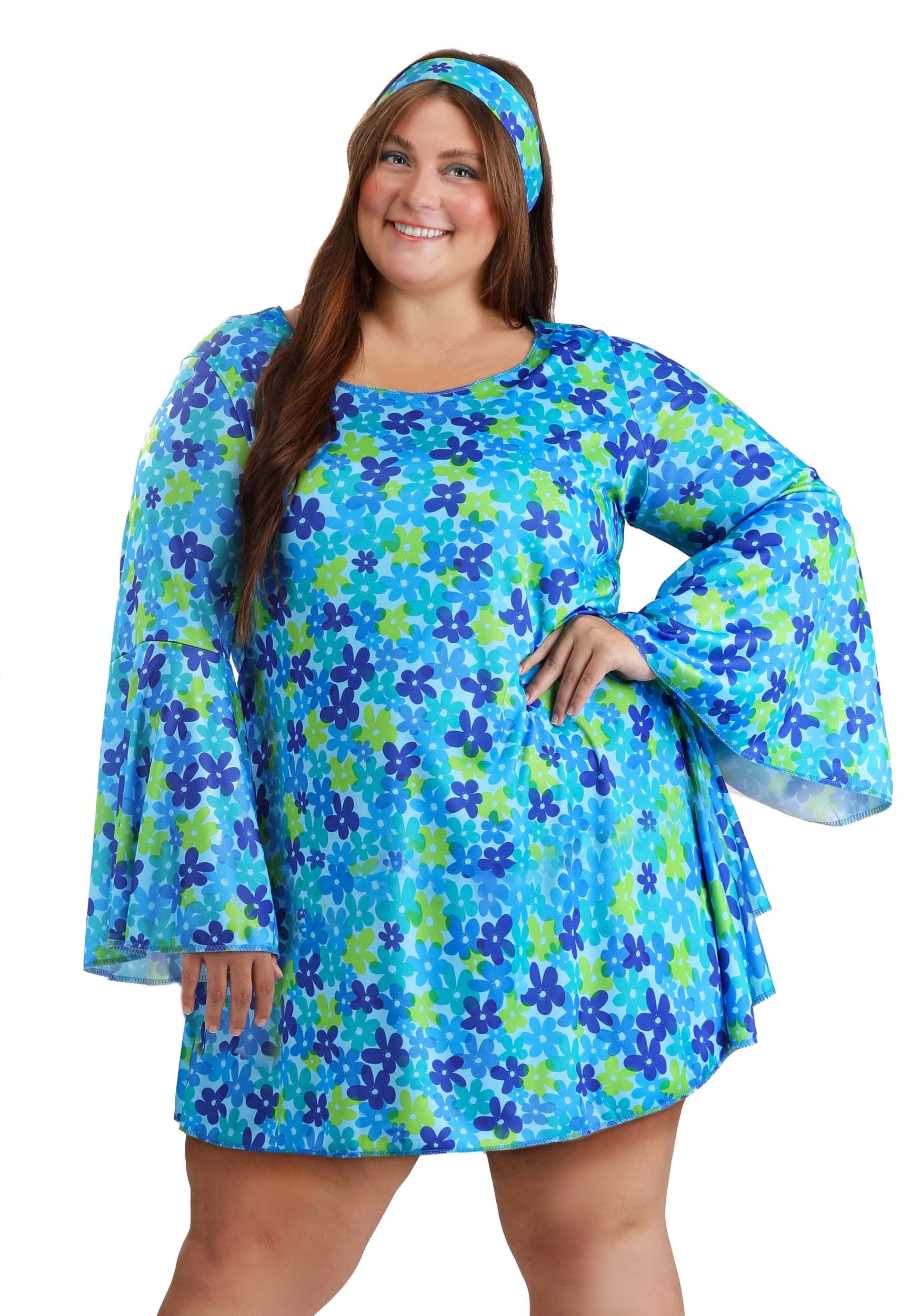 FUN Costumes Plus Size Wild Flower 70's