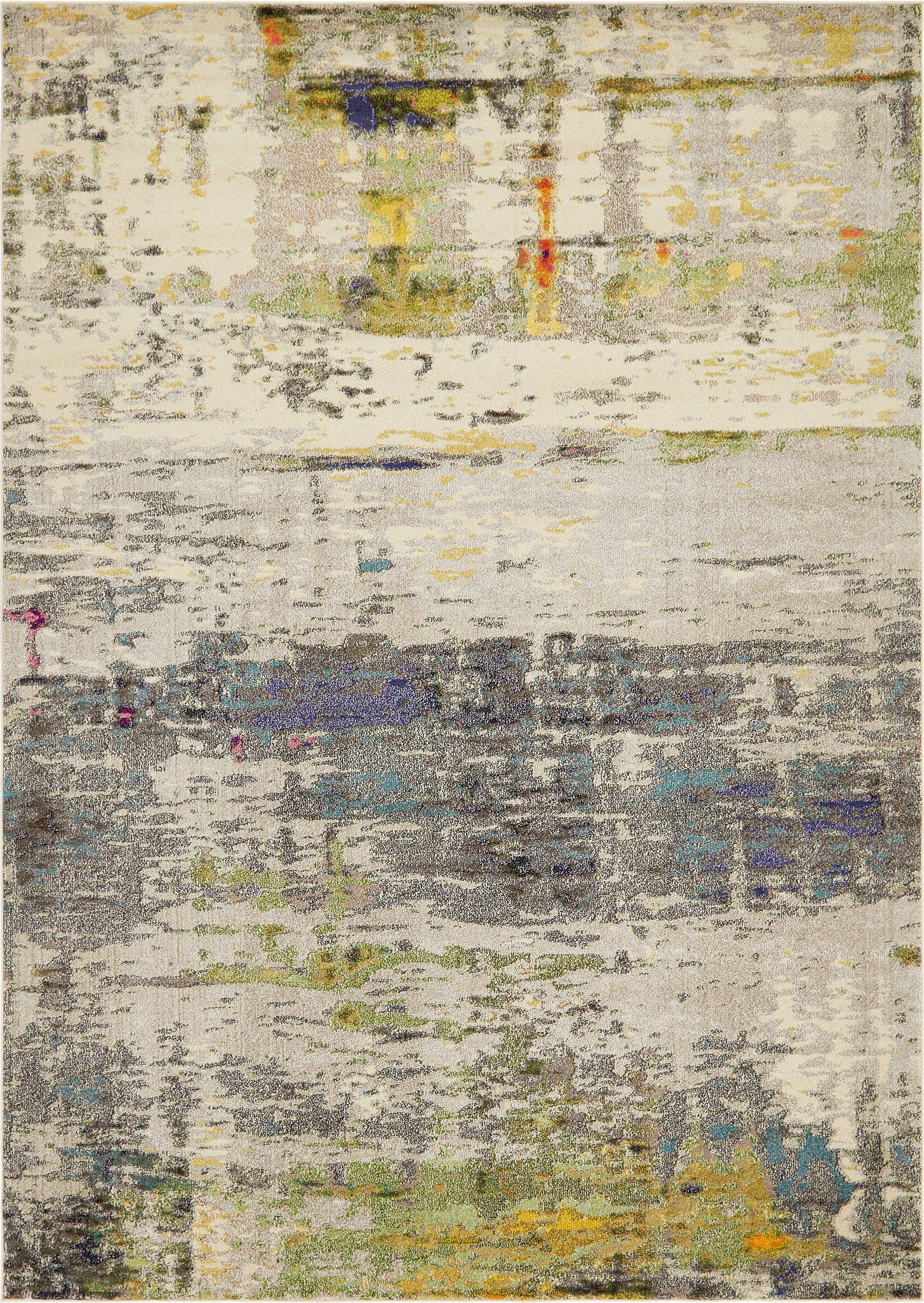 Reversible Chromatic Gray Abstract 9' x 12' Easy-Care Rug