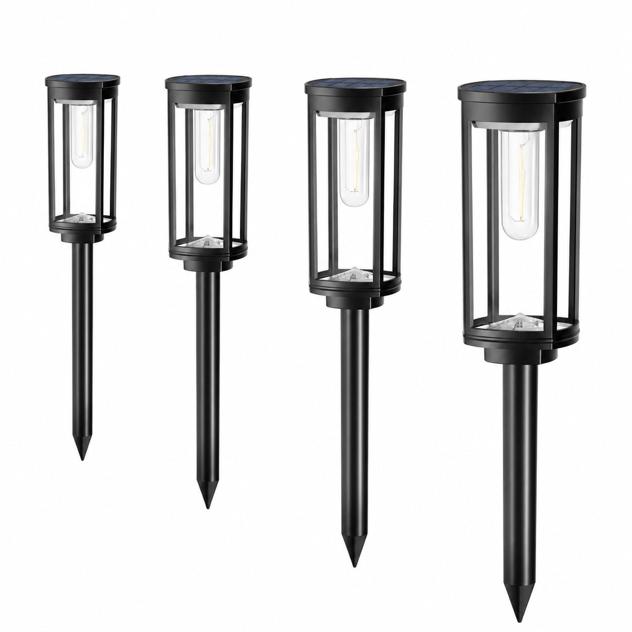 Aoibox  8 Pack Solar Pathway Light Motion Sensor IP65 Waterproof for Outdoor Yard Garden Patio Walkway Landscape